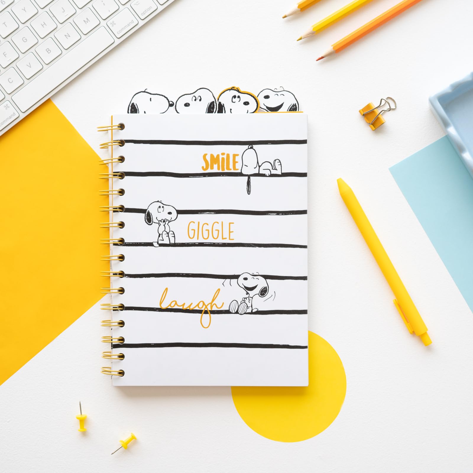 Grupo Erik Snoopy A5 Project Notebook with 4 Dividers | 80 Dotted Sheets | Hard Cover 3