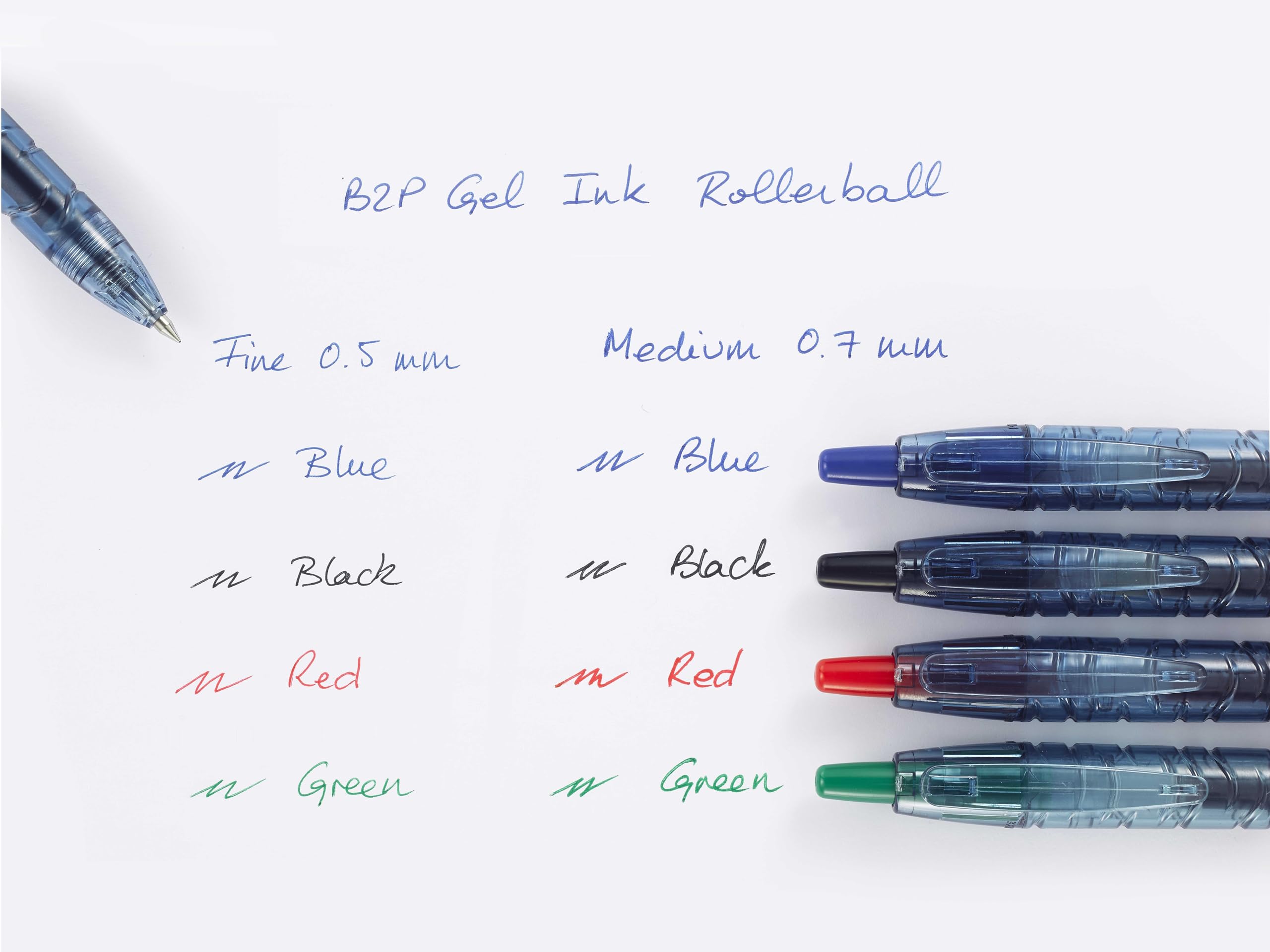 PILOT B2P Gel Ink Rollerball Pen - 0.7mm Medium Point - Retractable - Pack of 4 6