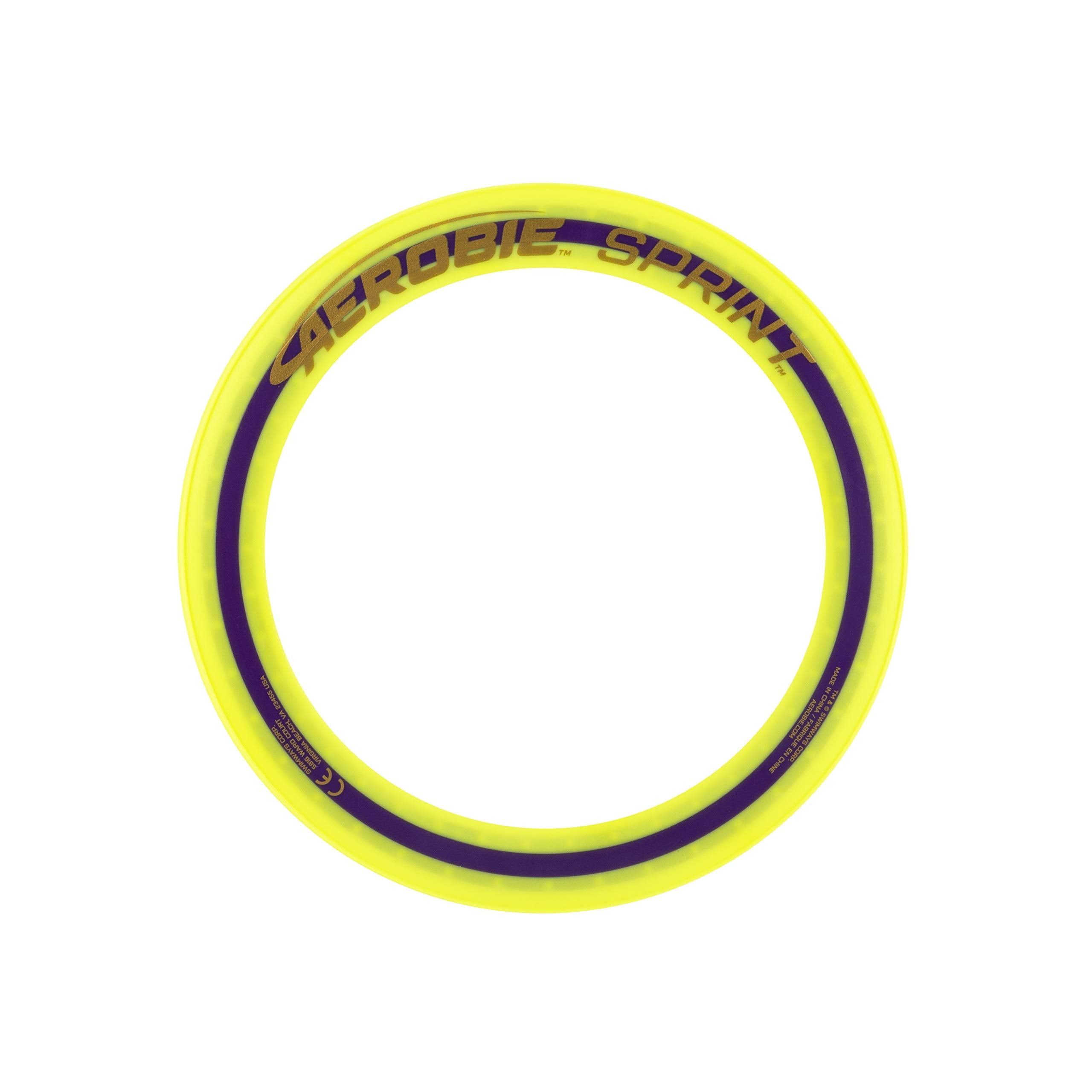 Aerobie Sprint Ring 10'' Flying Disc - High Quality Construction | Flies Enormously Far | Assorted Colours 9