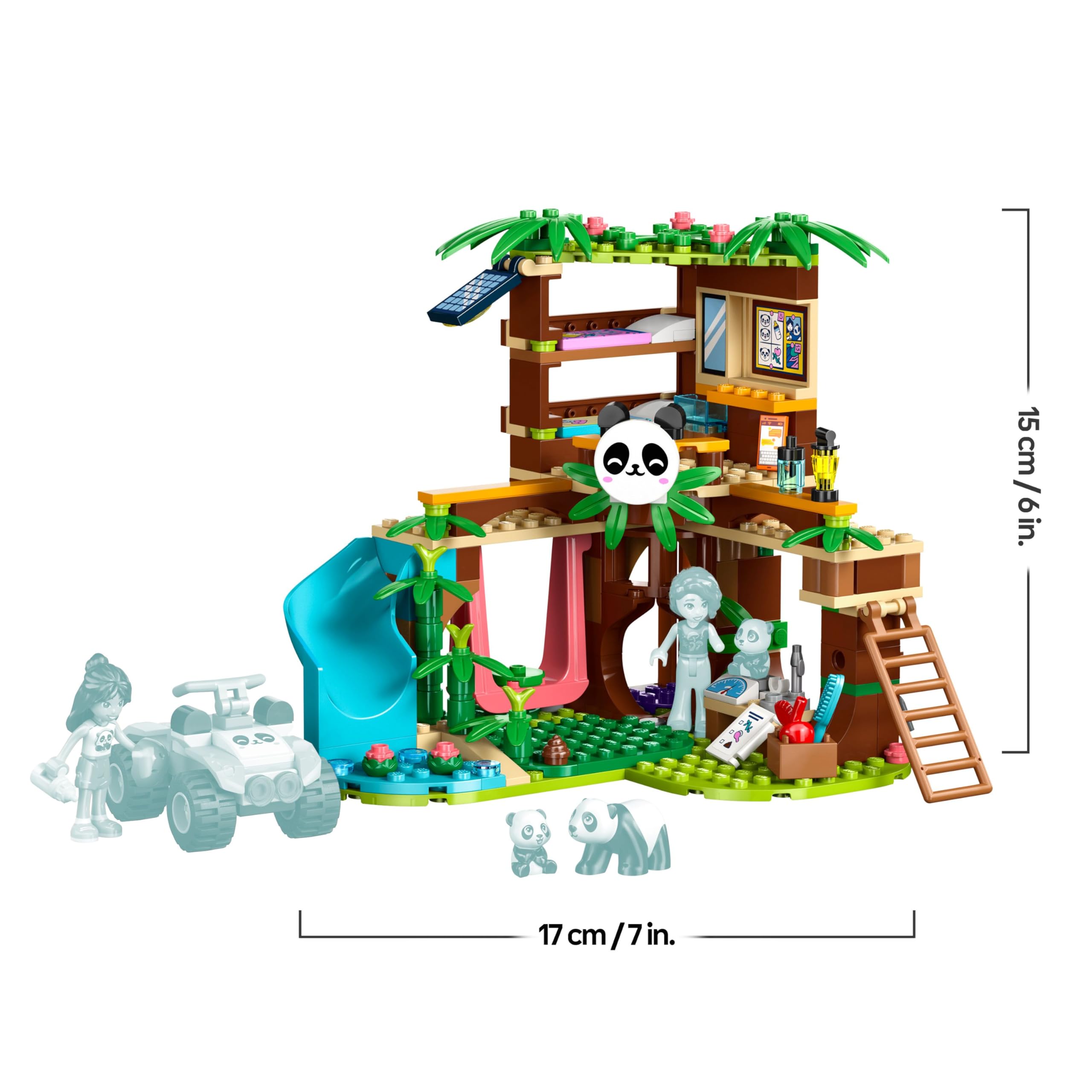 LEGO Friends Panda Sanctuary Animal Care Toy 42648 | Ages 7+ | Includes Tree House & Quad Bike 9