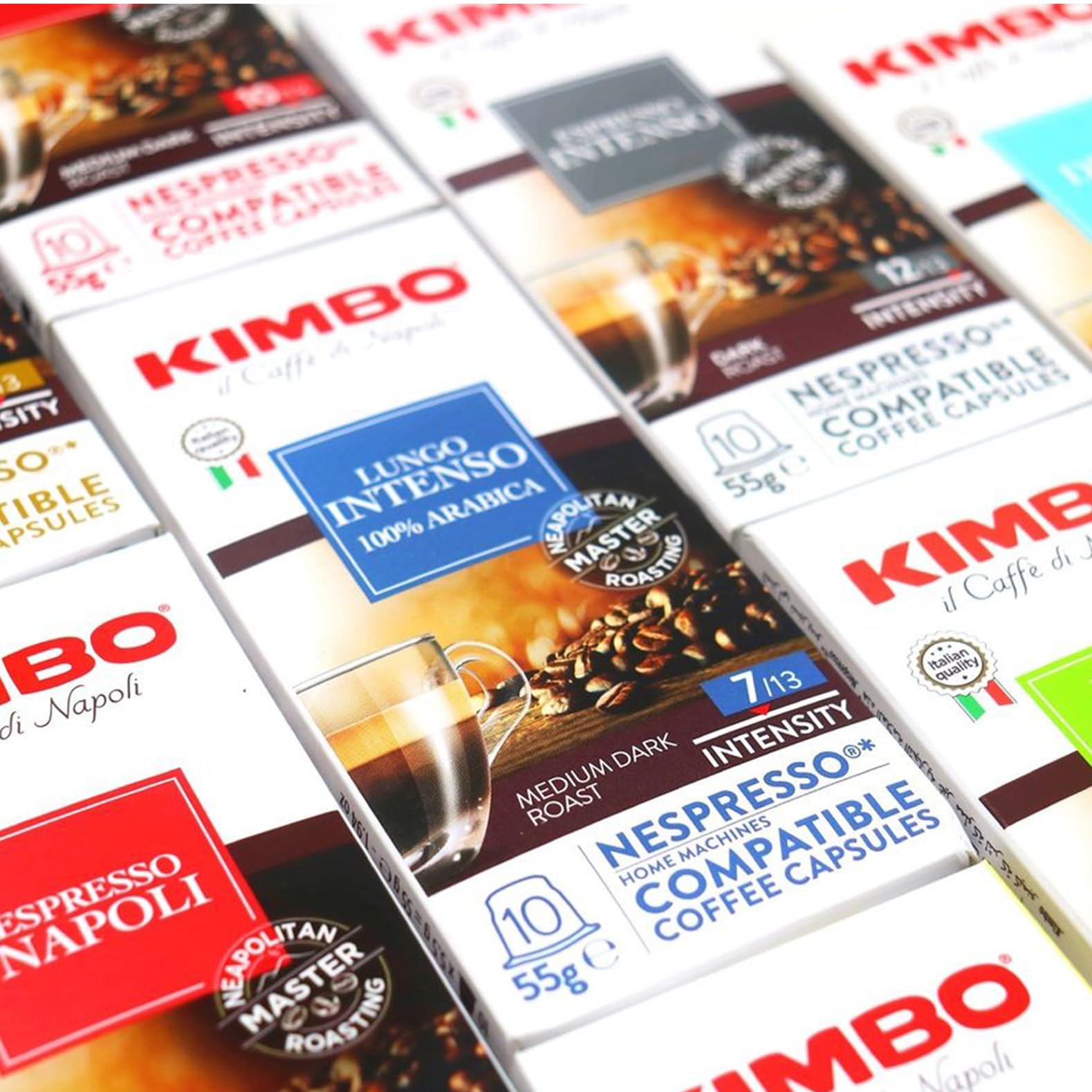 Kimbo Coffee Espresso Napoli Capsules (10 x 10) | Nespresso-Compatible Pods | Italian Medium Dark Roast | Arabica Robusta Blend