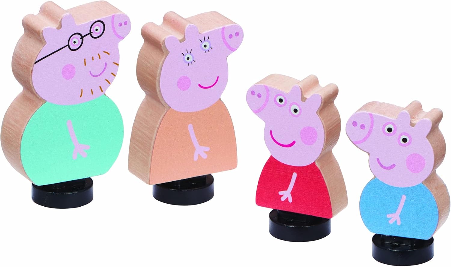 Peppa Pig Wooden Family Figures - Chunky Play Set for Toddlers 18 Months & Up 2
