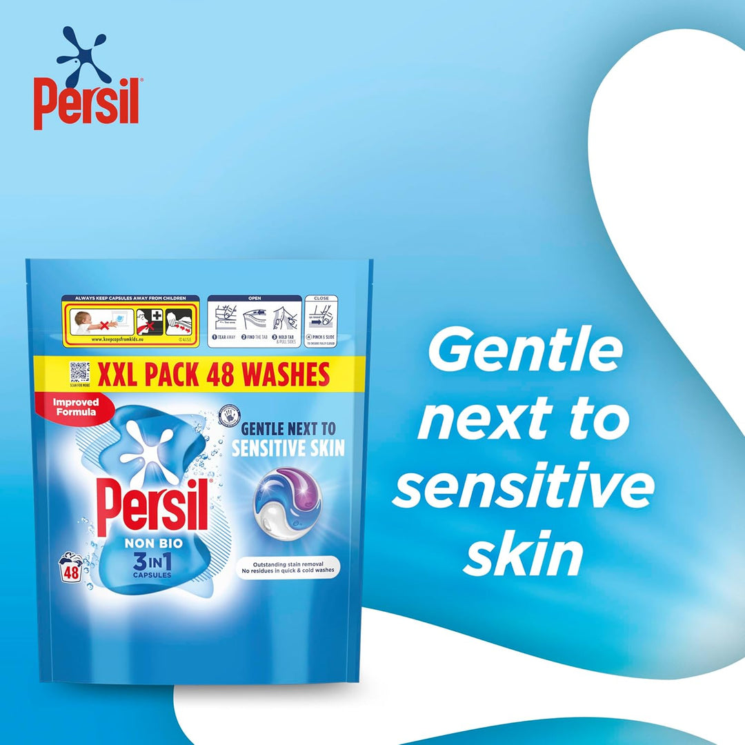 Persil - Non Bio 3 in 1 Washing Capsules 48 Washes