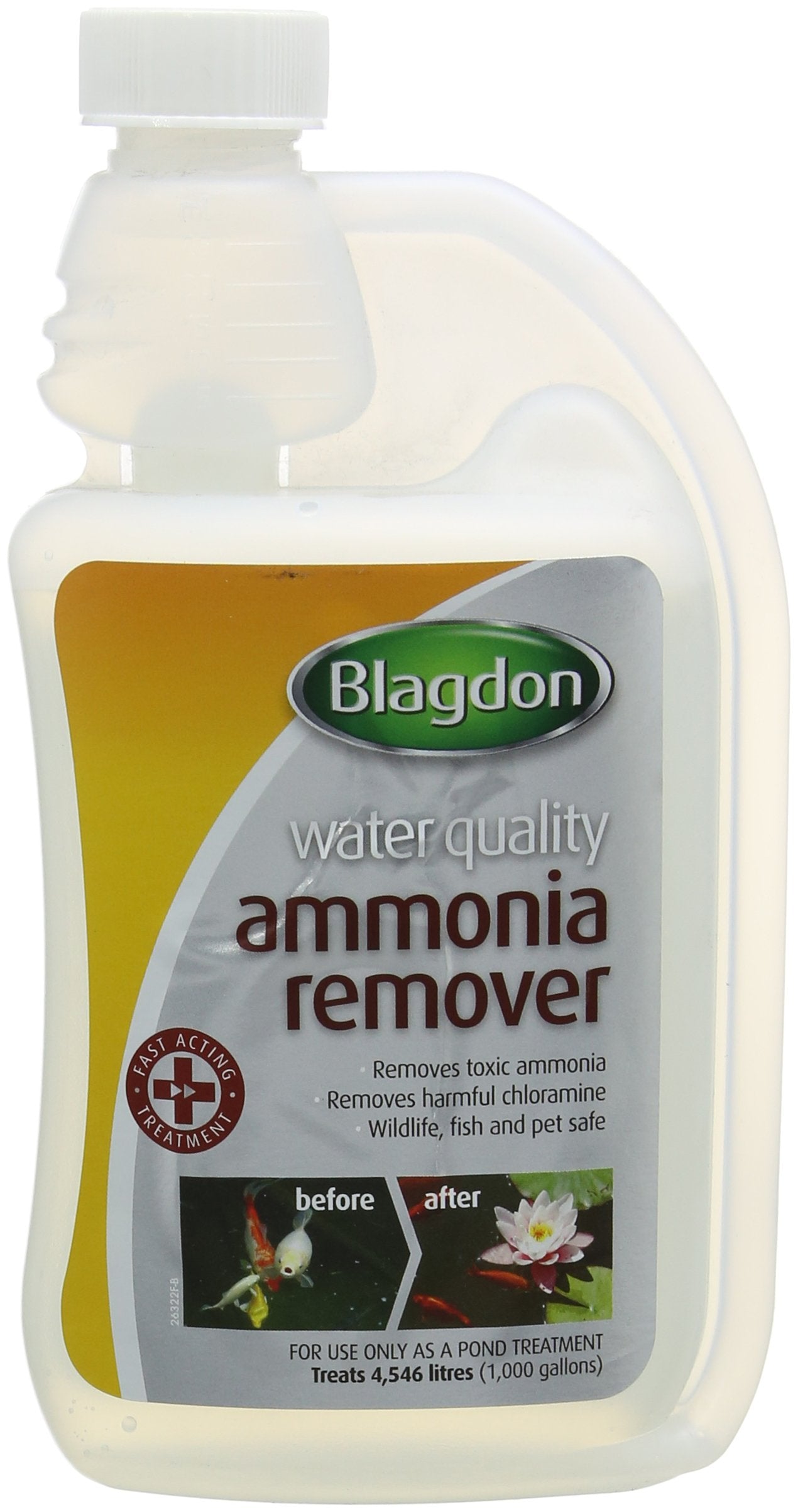 Blagdon Pond Water Treatment Ammonia & Chloramine Remover | Fast Acting Liquid | 500ml 1