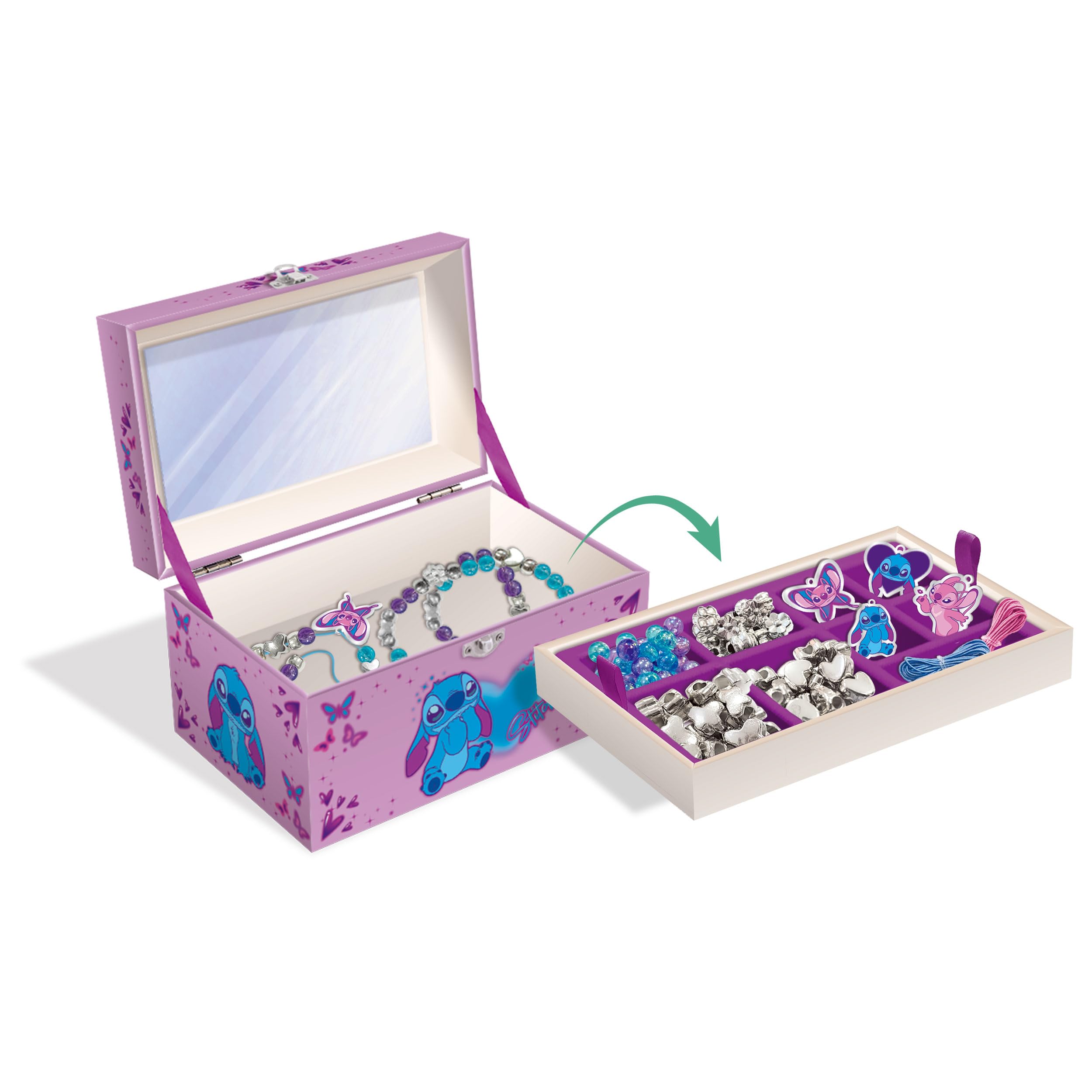 Lisciani DISNEY STITCH Friendship Jewellery Creation Kit - Craft Kit for Ages 7+