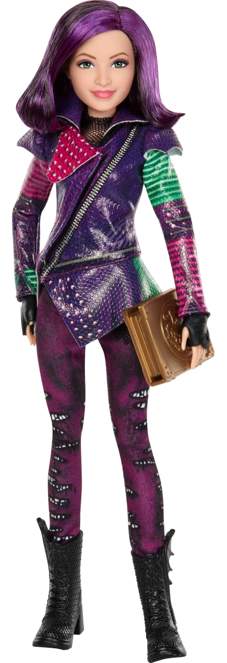 Mattel Descendants Mal Isle of the Lost 10th Anniversary Fashion Doll - Purple Hair with Spell Book 1