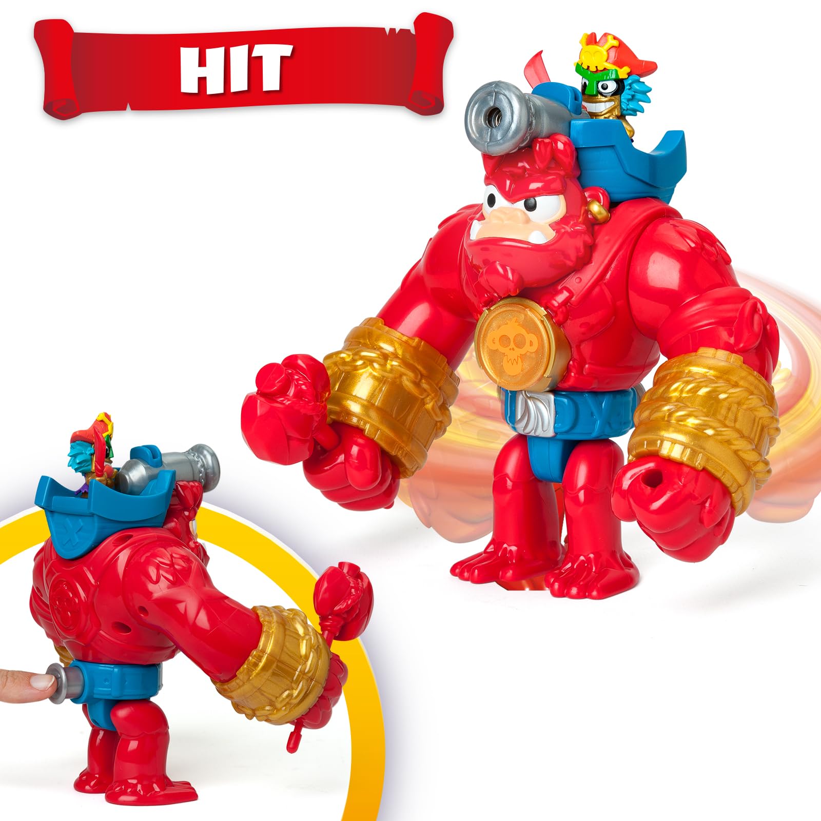 PIRATIX ADVENTURE WORLD Boom Ben Articulated Gorilla Playset | Includes Captain Jambo & Captain Bantu Figures 6