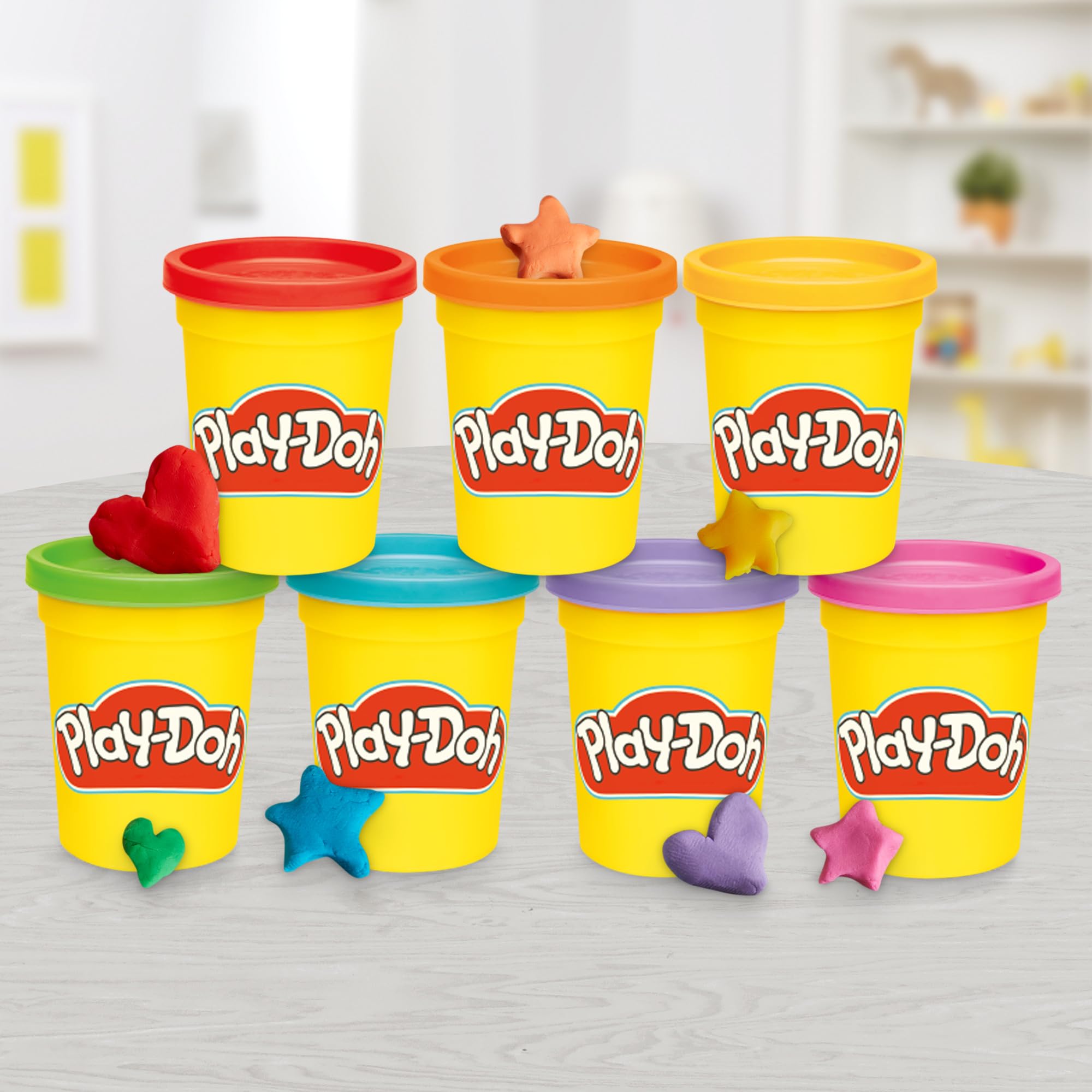 Play-Doh Favorite Colour Pack - 9 Cans (7x113g, 2x57g) | Non-Toxic Modeling Compound 9