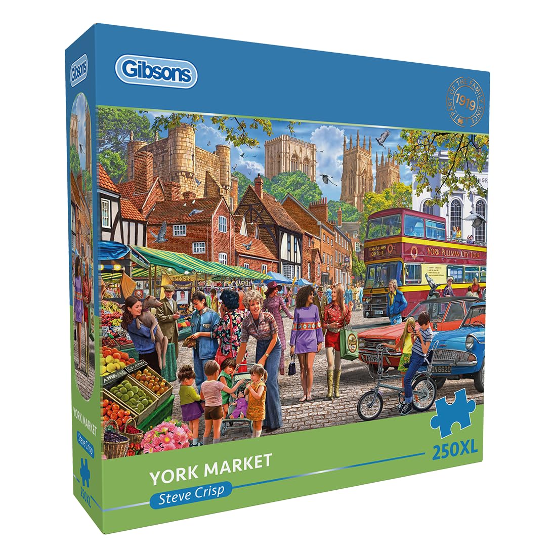 Gibsons York Market 250XL Piece Jigsaw Puzzle | Steve Crisp Art | Recycled Board 1