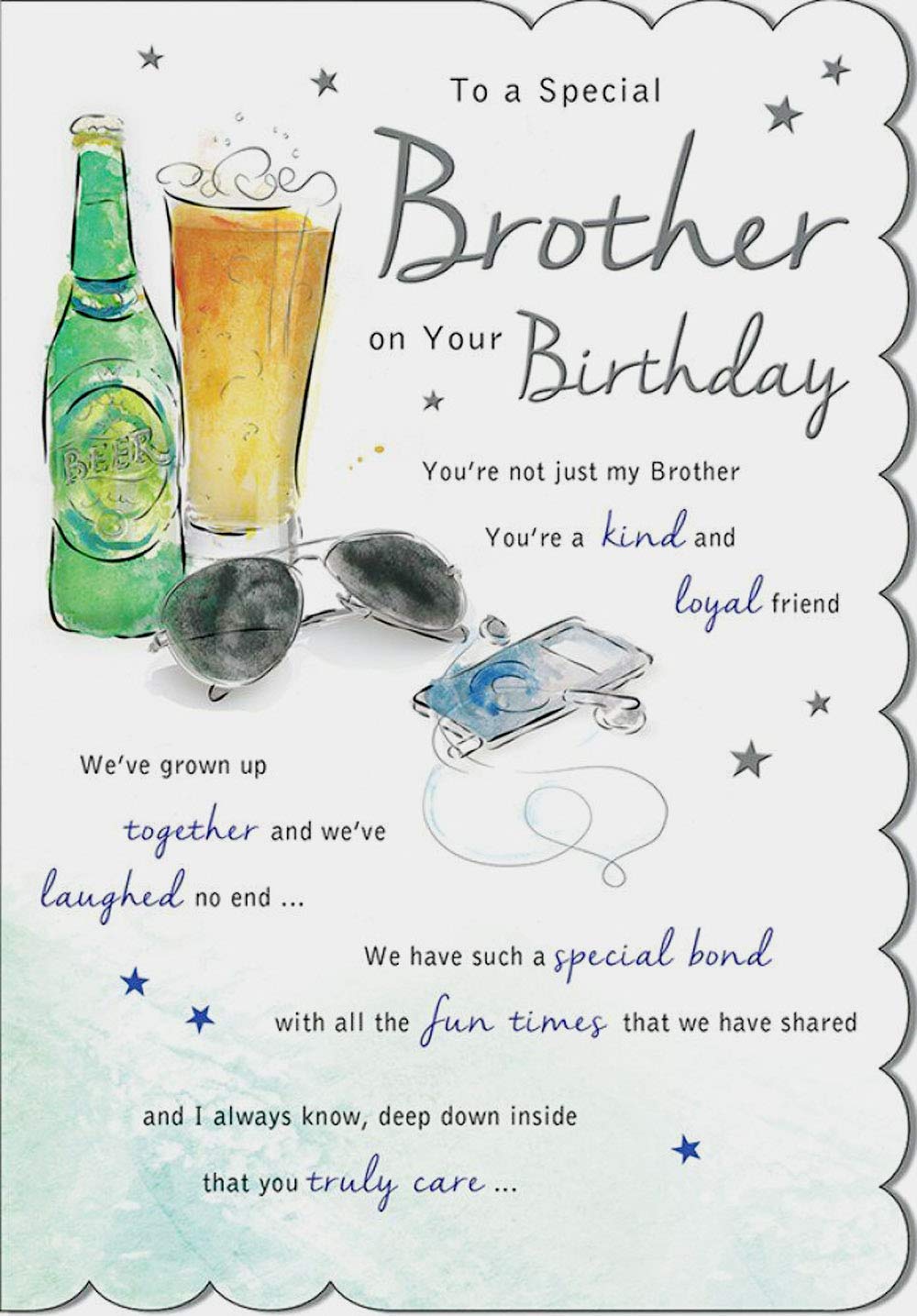 Piccadilly Greetings Birthday Card - 5 Verse Message | 9 x 6 Inch | Includes Envelope 1