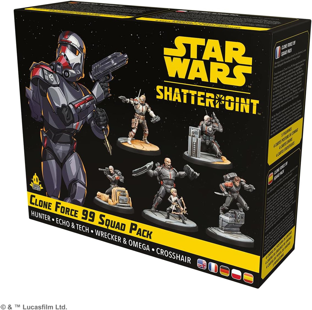 Atomic Mass Games Star Wars Shatterpoint Clone Force 99 Squad Pack Tabletop Miniatures Game (FFGSWP38)