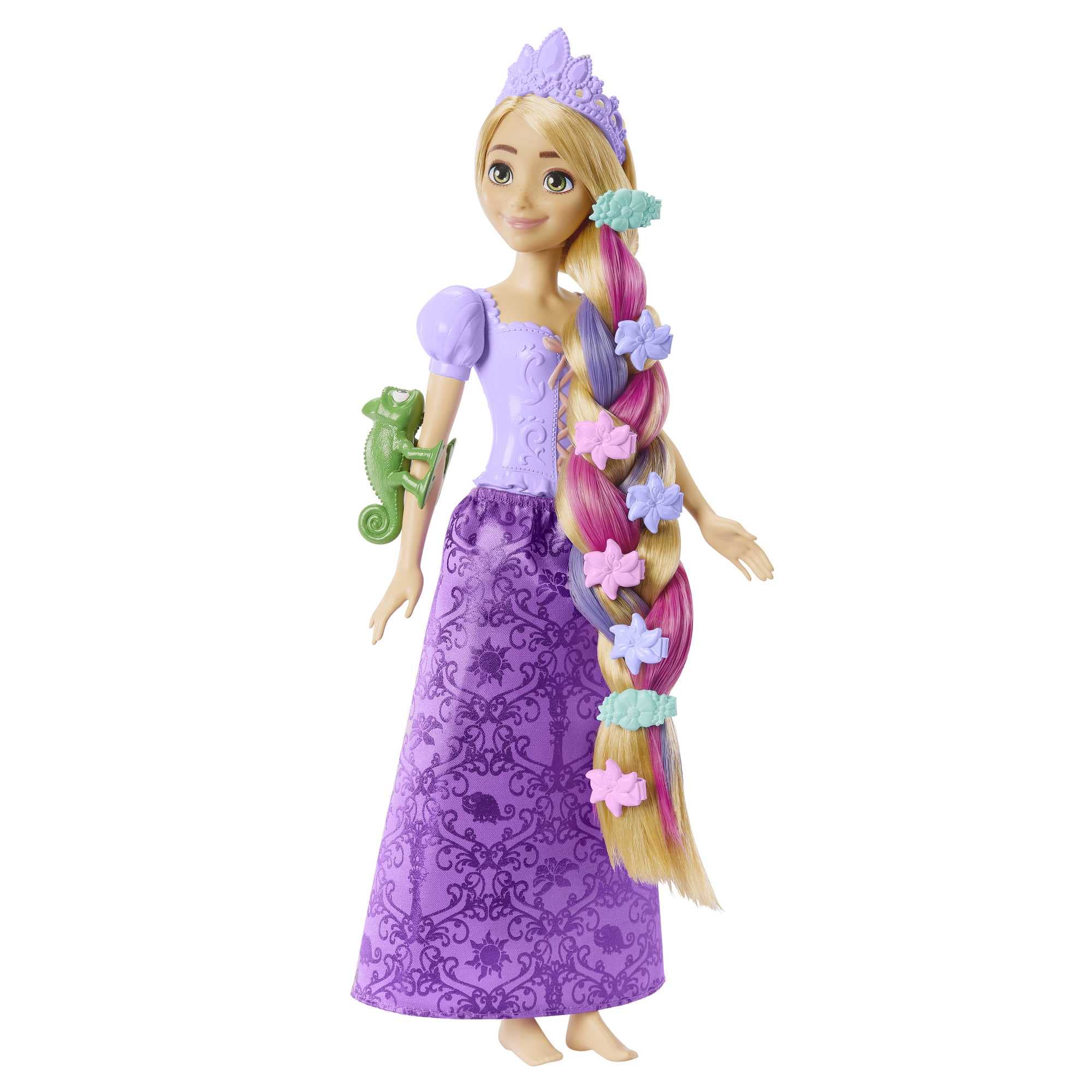 Mattel Disney Princess Rapunzel Doll - Color-Change Hair Extensions & 12 Accessories | Ages 3+ 8