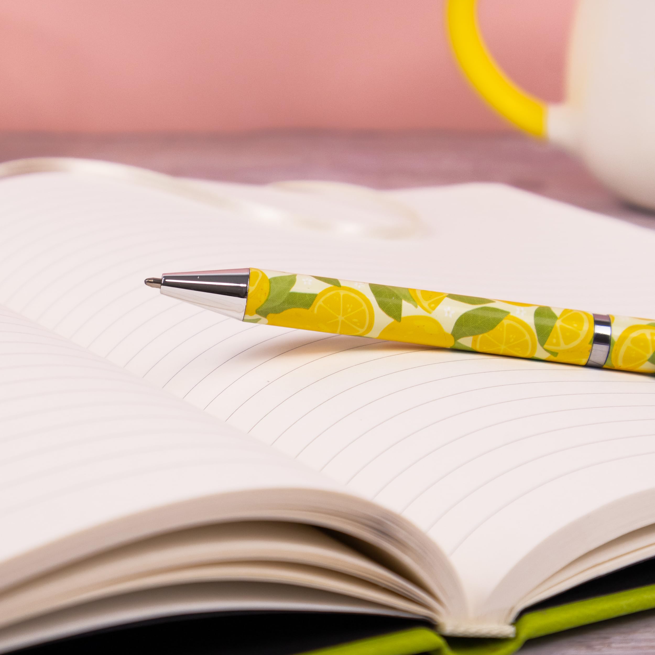 Robert Frederick Lemons Ballpoint Pen - Black Ink Twist Nib | Gift Box Included | Yellow 3