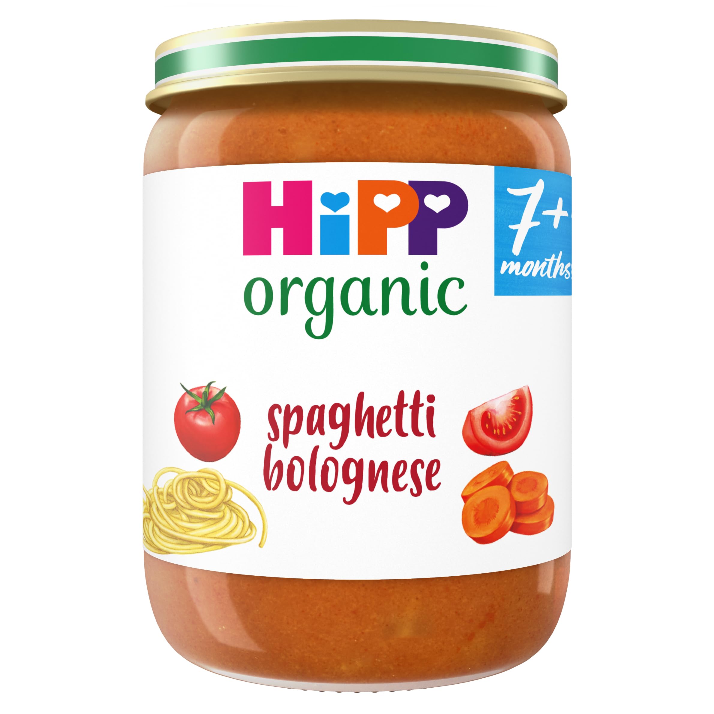 HiPP Organic Spaghetti Bolognese Baby Food Jar - 7+ Months, 190g (Pack of 6)