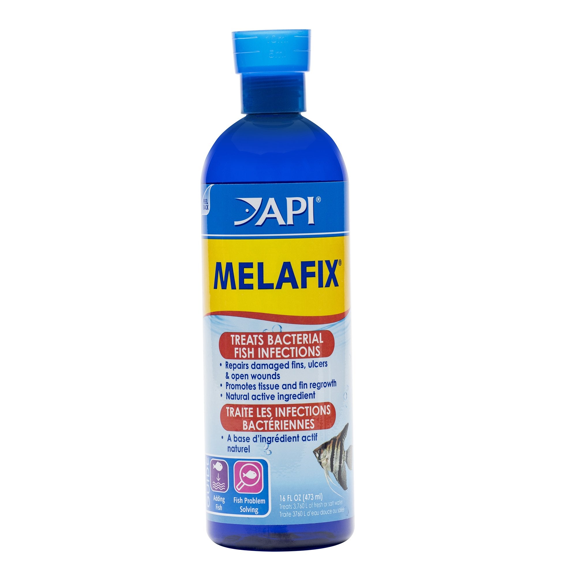 API MELAFIX Freshwater Fish Bacterial Infection Remedy - Heals Wounds & Fins | 473 ml Bottle 1
