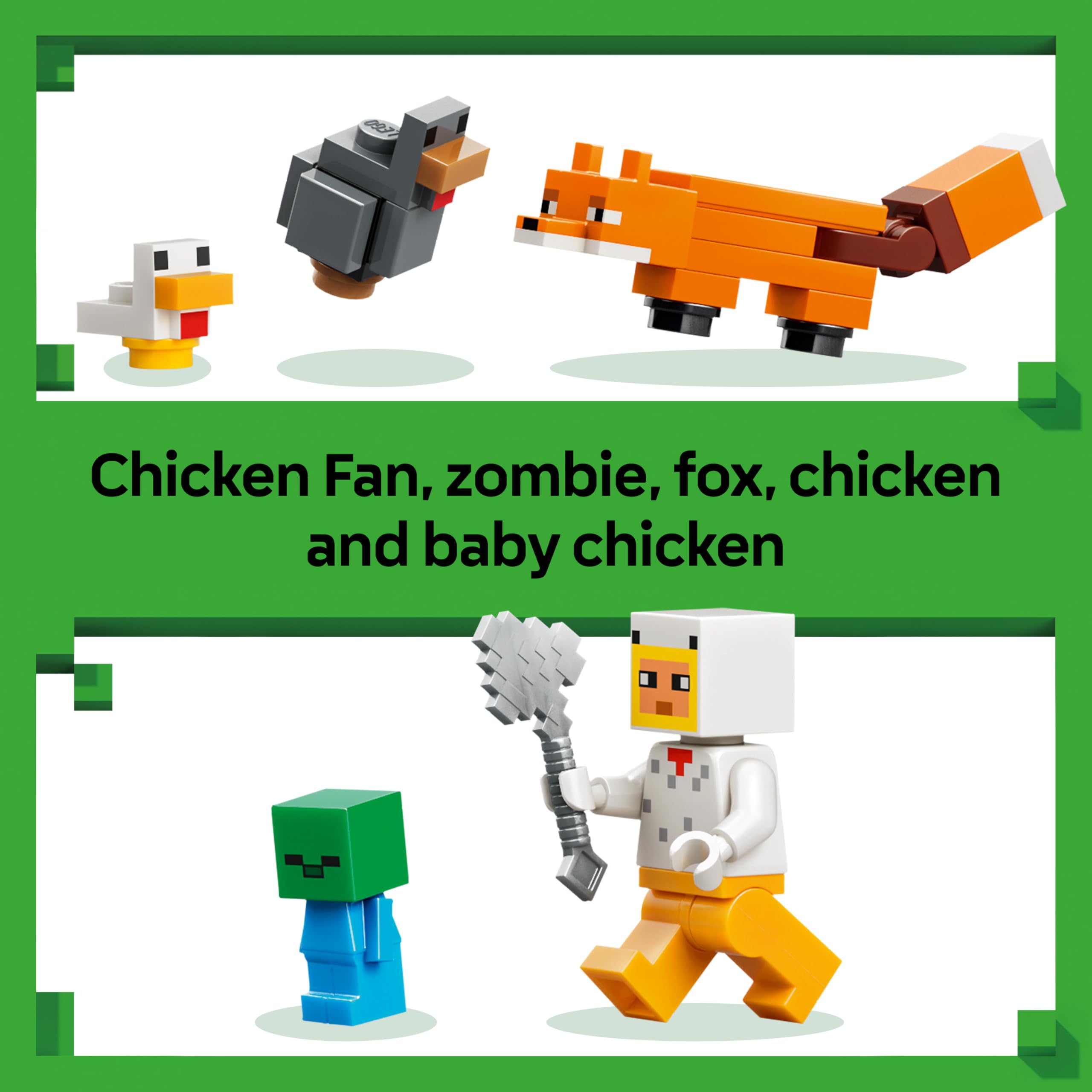LEGO Minecraft Chicken Farm Building Set 21585 | Ages 7+ | Includes Chicken Fan Minifigure 5