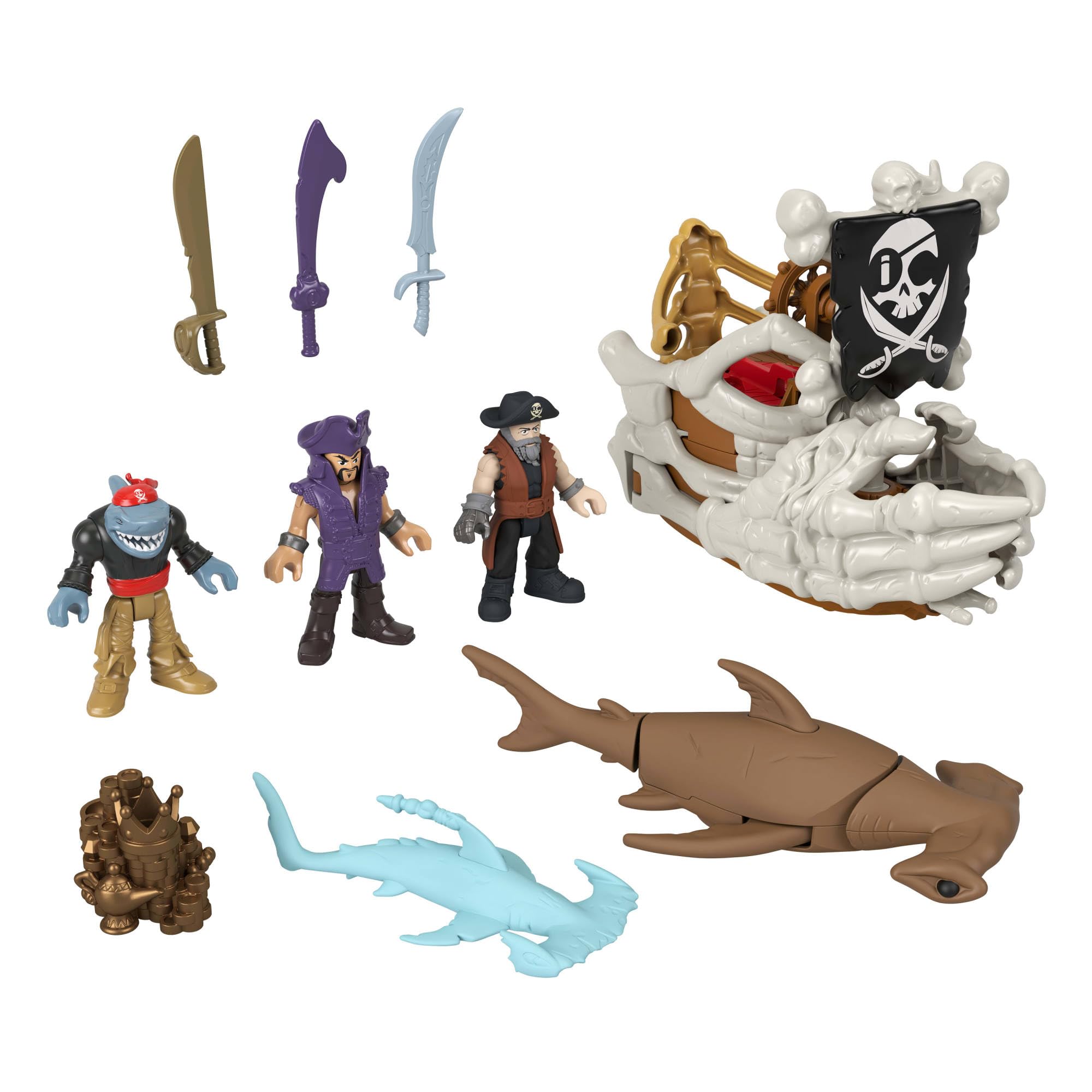 Fisher-Price Imaginext Billy Bones Pirate Bundle Playset with 3 Action Figures | Ages 3Y+ 1