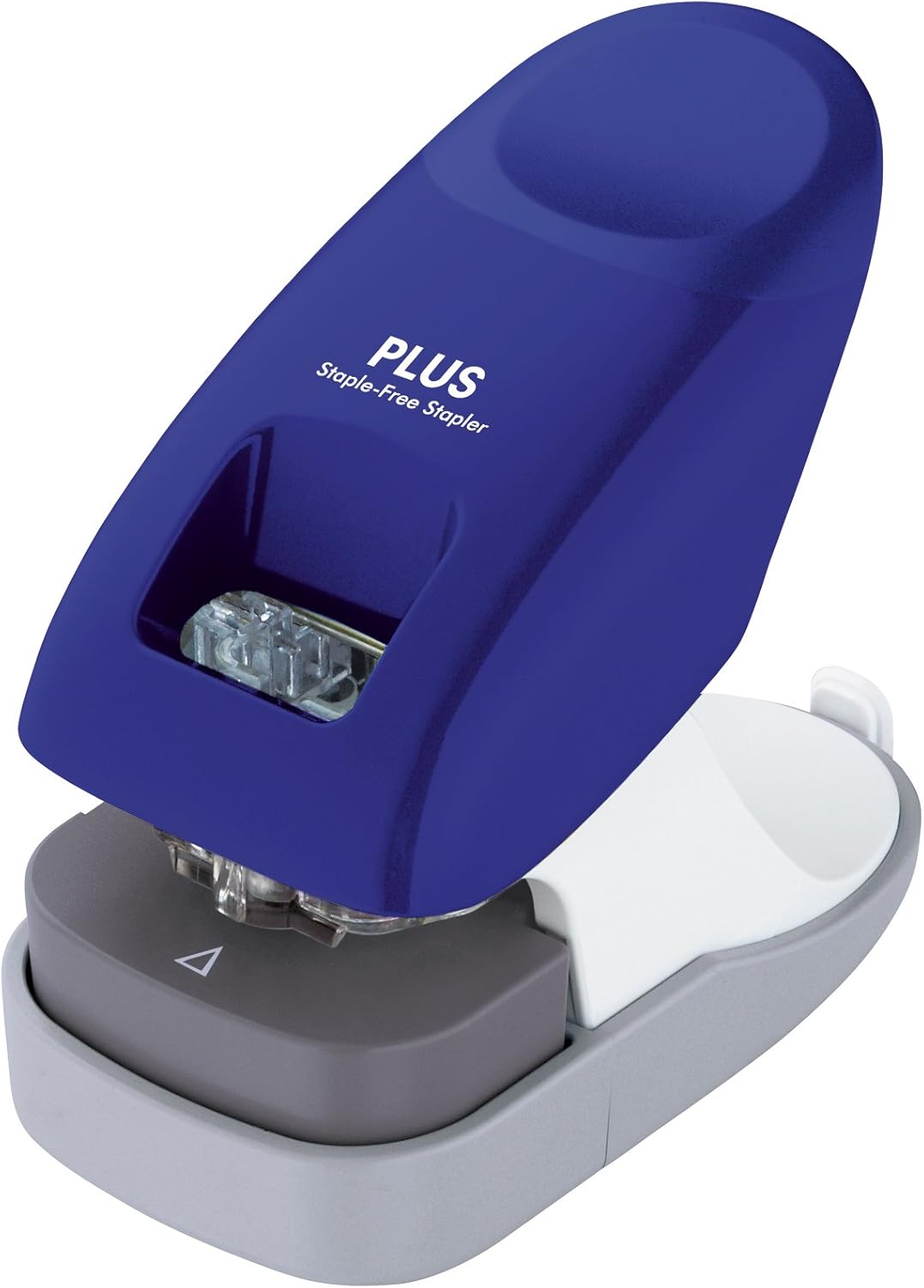 PLUS Japan, Staple-Free Stapler Desktop Model Blue, 10 sheet capacity, 1 piece pack (1 x 1 Stapler)