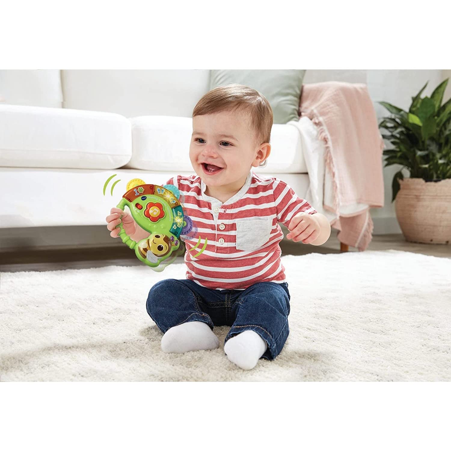 VTech Baby Shaking Sounds Tambourine - Musical Sensory Toy with Lights & Songs for 3-24 Months 2