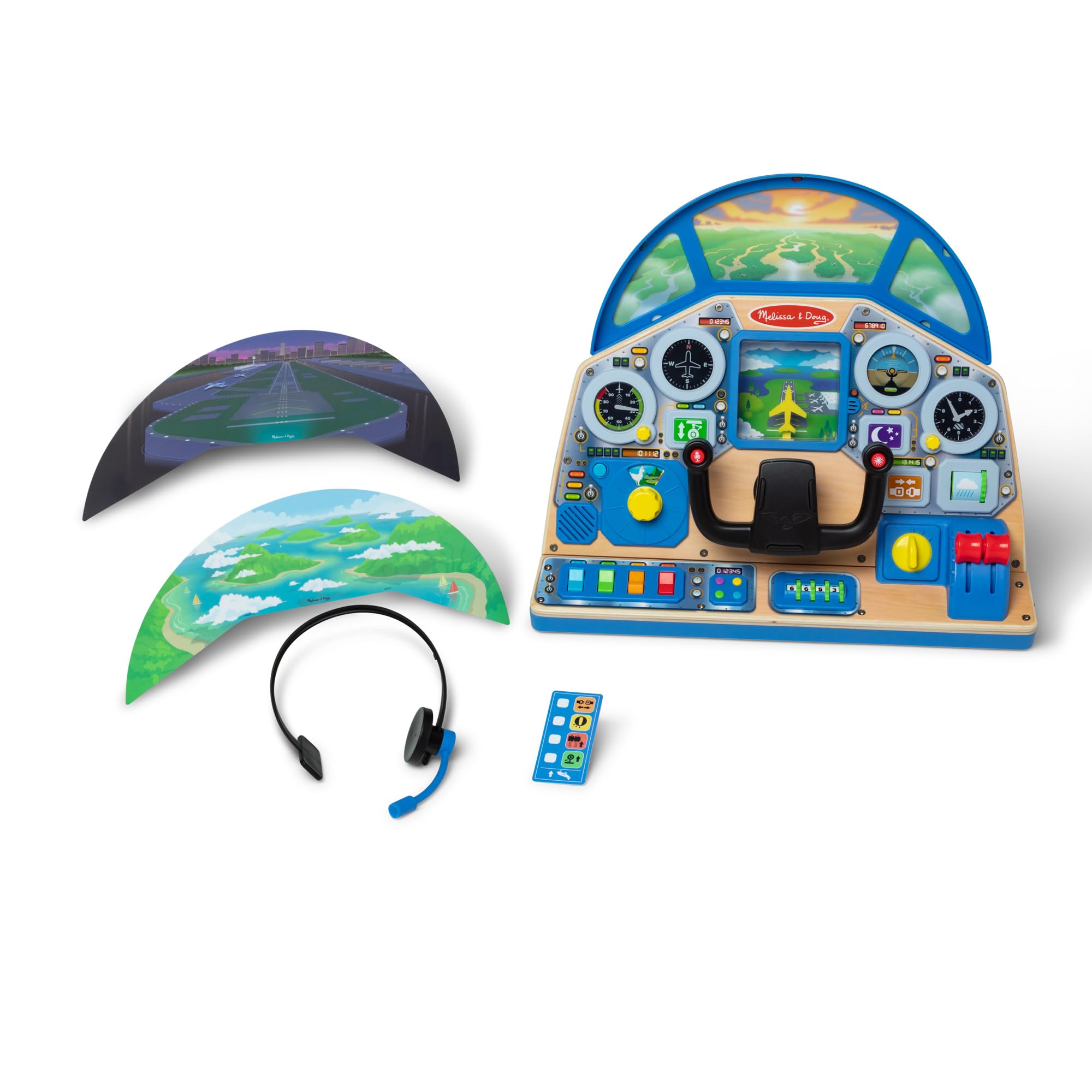 Melissa & Doug Interactive Jet Pilot Dashboard for Pretend Play | Ages 3-7 | Wooden Construction 4