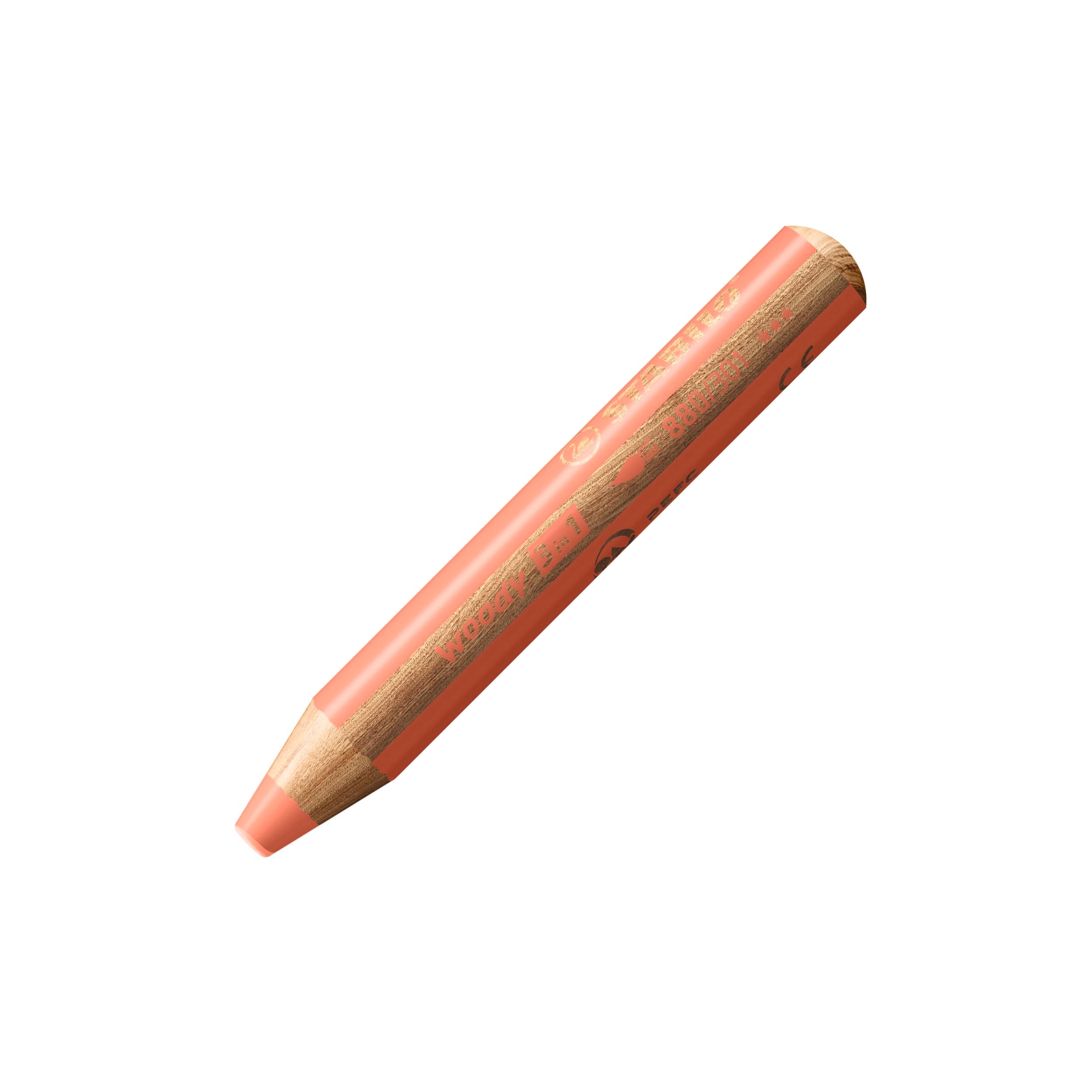 STABILO woody 3-in-1 Coloured Pencils - Pastel Assortment | 6 Count