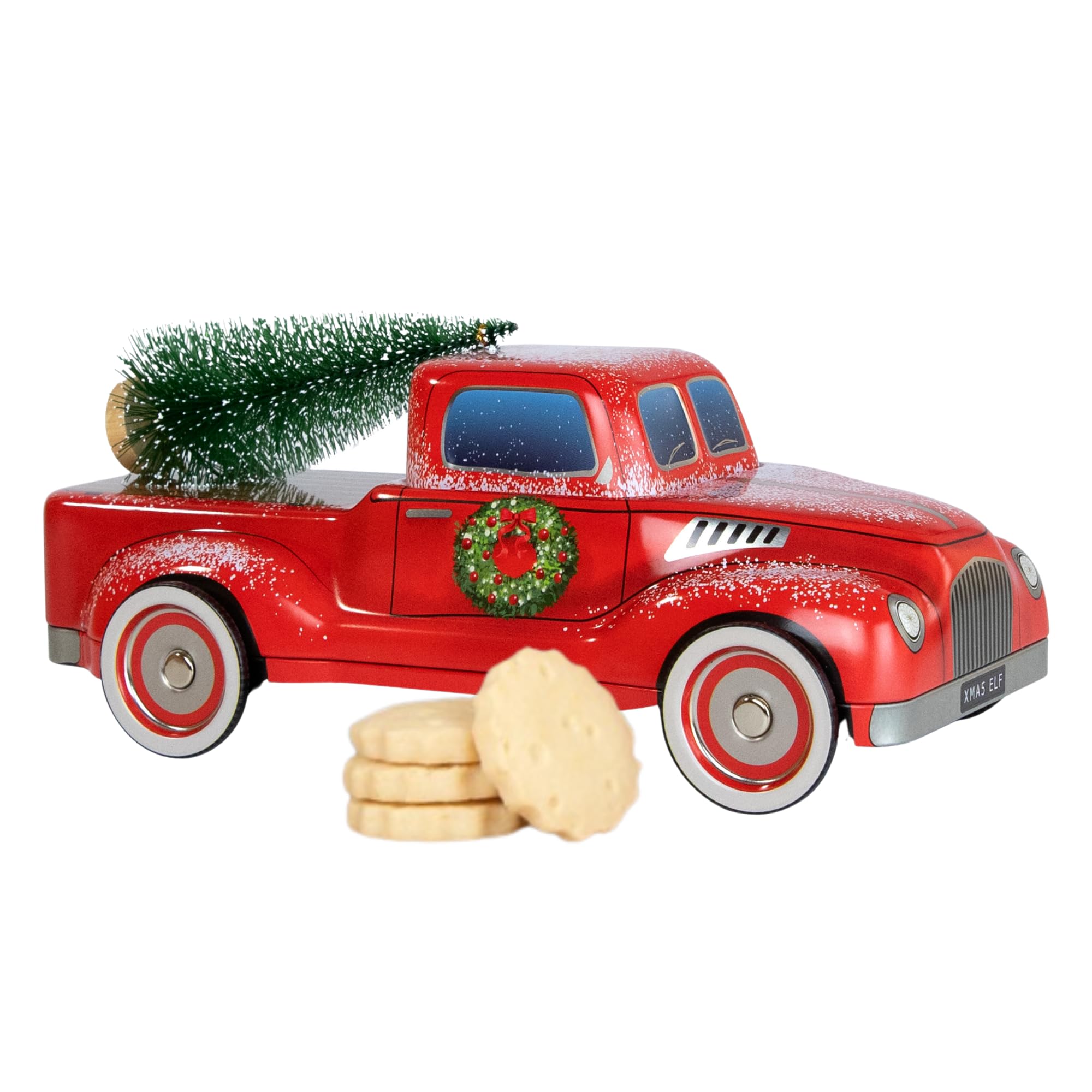 The Silver Crane Co. - Christmas Truck with Tree Biscuits Tin Shortbread Gift 7