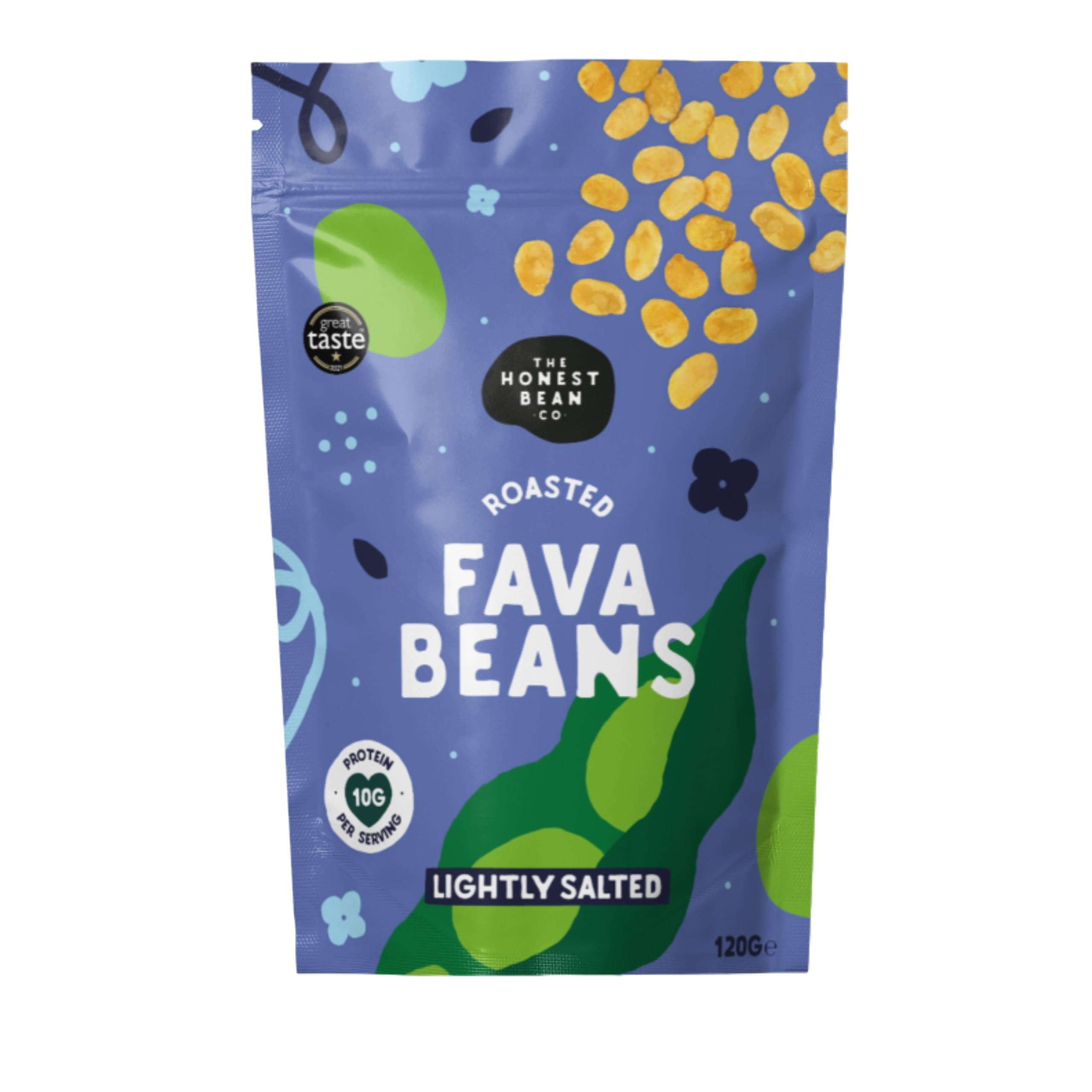 The Honest Bean Co Roasted Fava Bean Variety Pack - Lightly Salted, Sea Salt & Cider Vinegar, BBQ, Chilli Lemon, Seaweed & Miso, Black Garlic & Herb 14