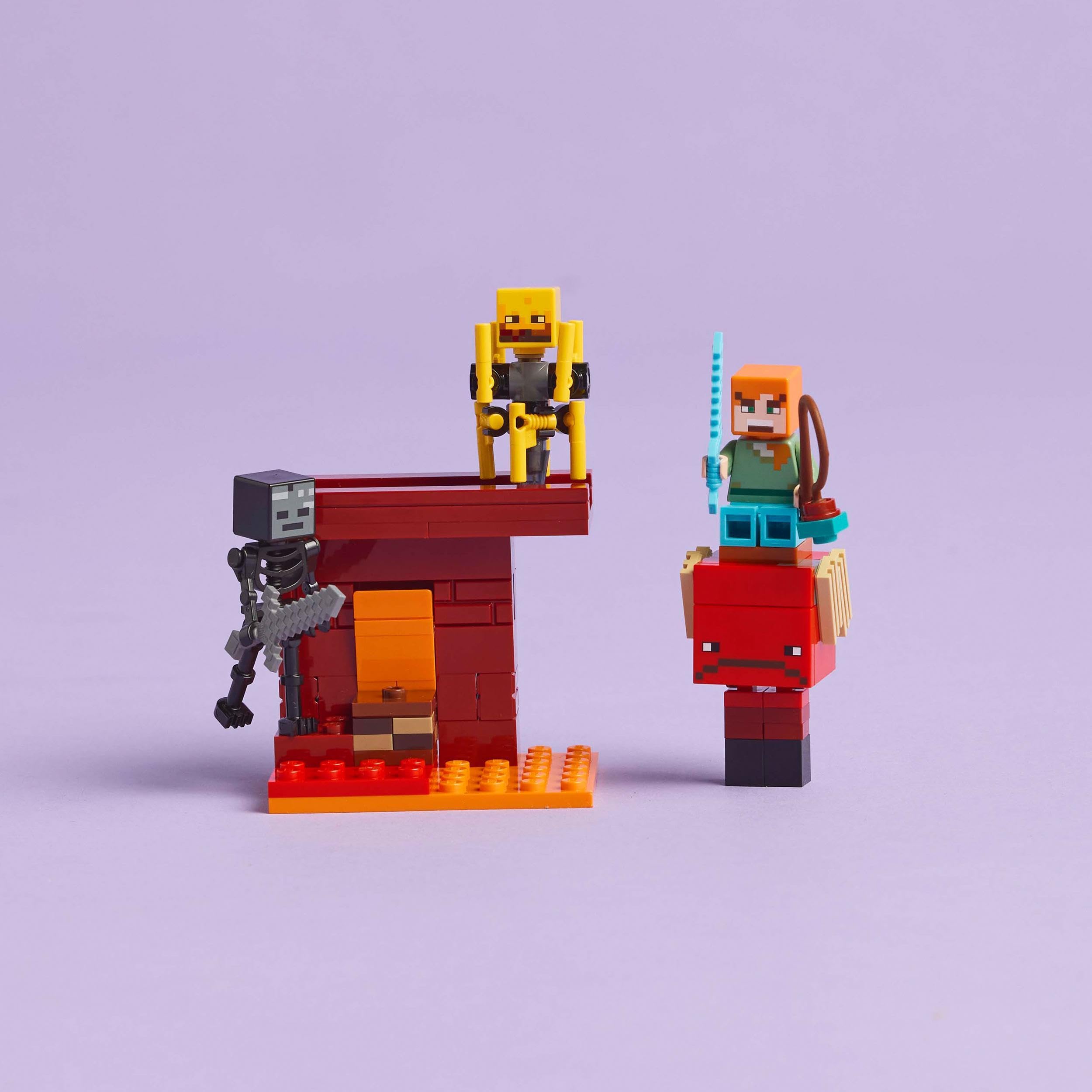 LEGO Minecraft The Nether Lava Battle Building Set - 99-Piece Playset with Alex Figure, Ages 6+ 6