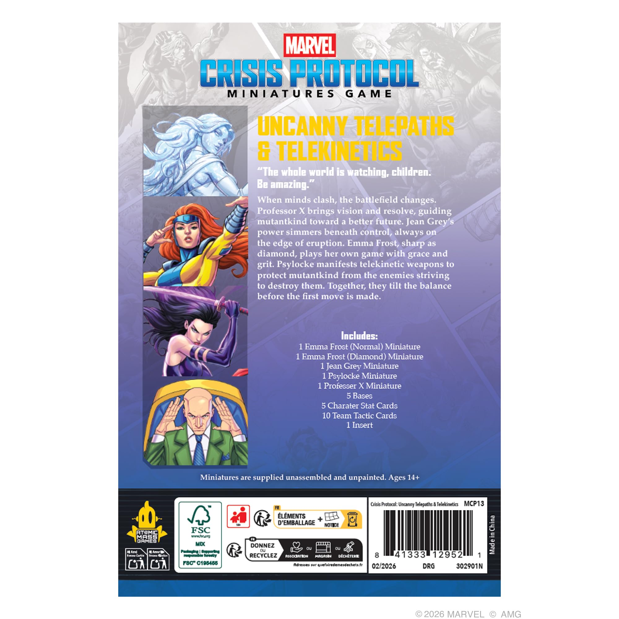 Asmodee Marvel: Crisis Protocol Uncanny Telepaths & Telekinetics Pack | 5 Miniatures | Ages 14+ 2