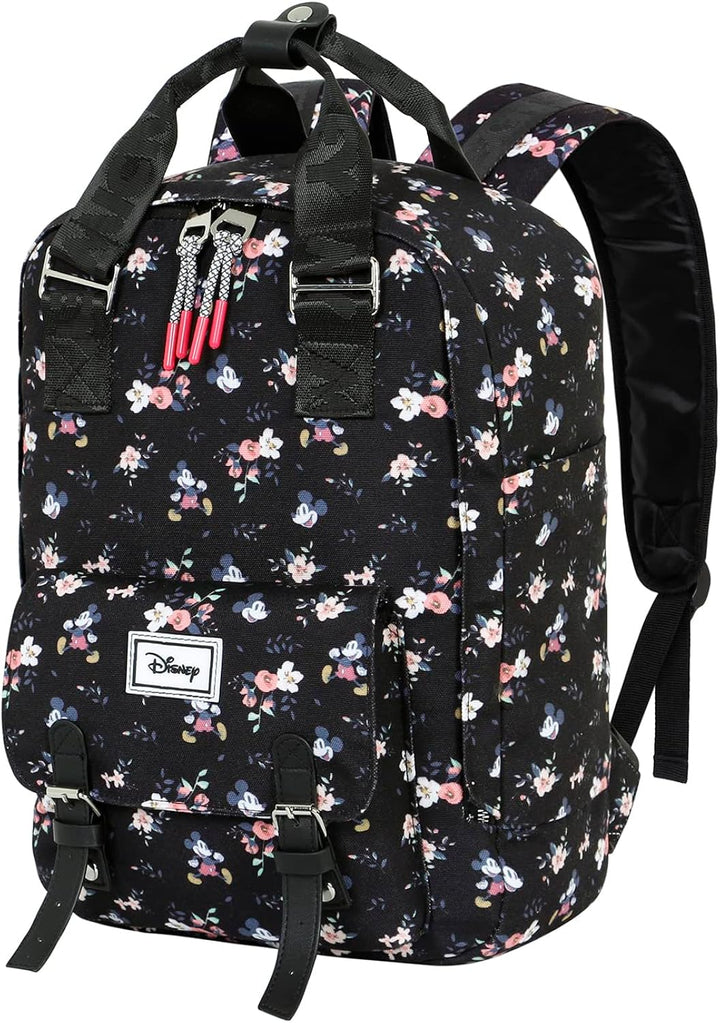 Disney Mickey Mouse Nature-Peach Backpack, Black (Disney Backpack)