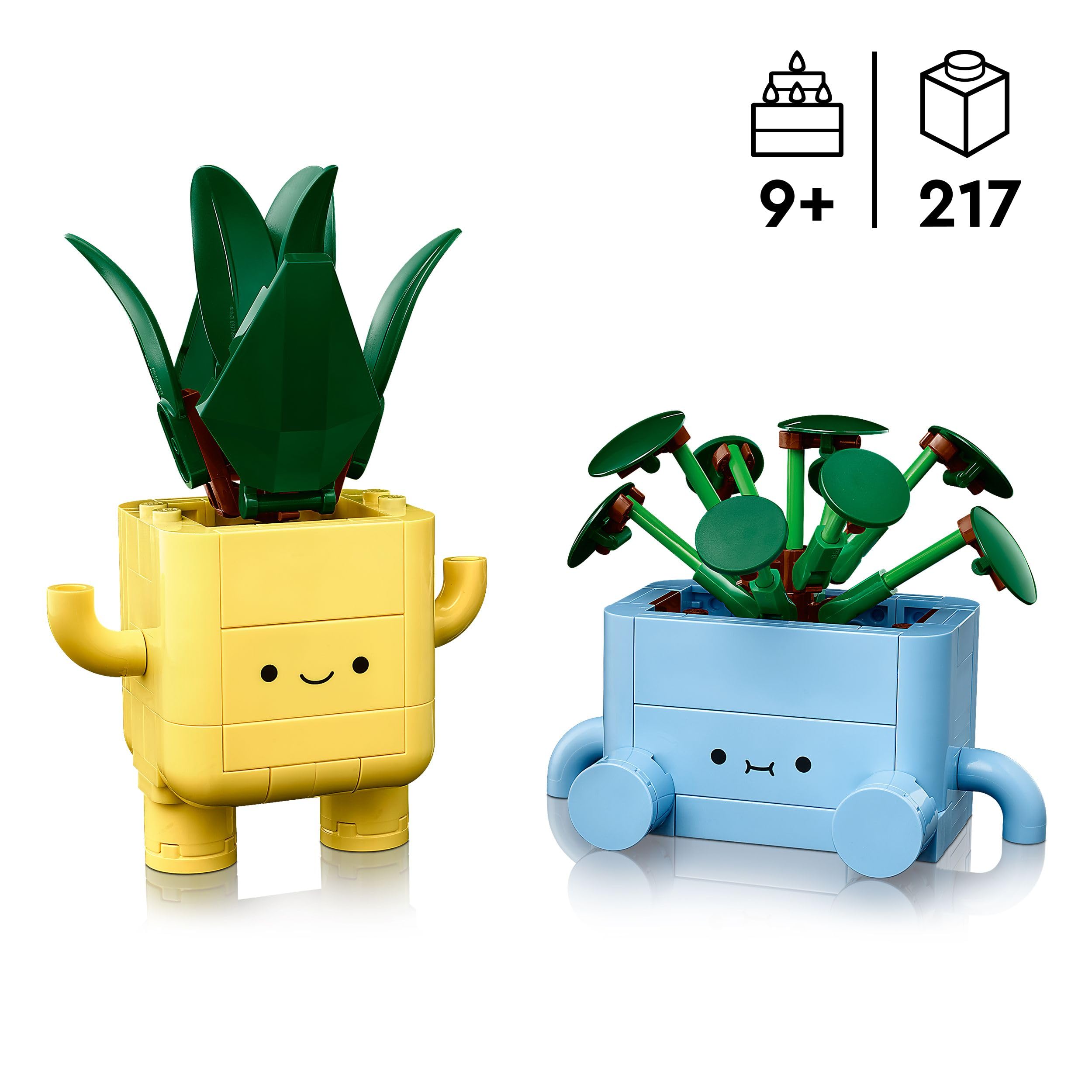 LEGO Botanicals Happy Plants Building Set - 217-Piece Craft Kit for Kids 9+ 10