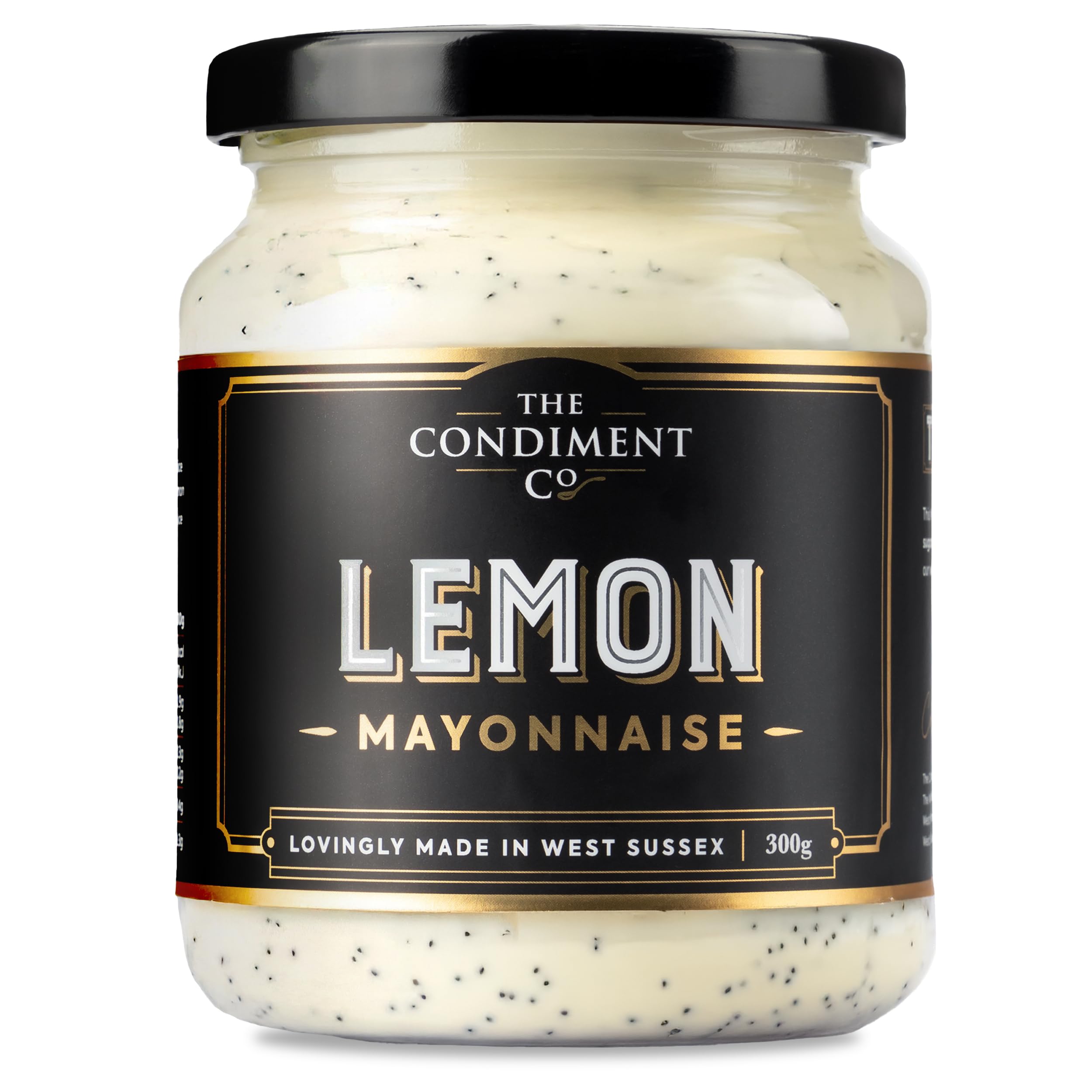 The Condiment Company Lemon Mayonnaise (300g Jar) - Free Range, Gluten Free