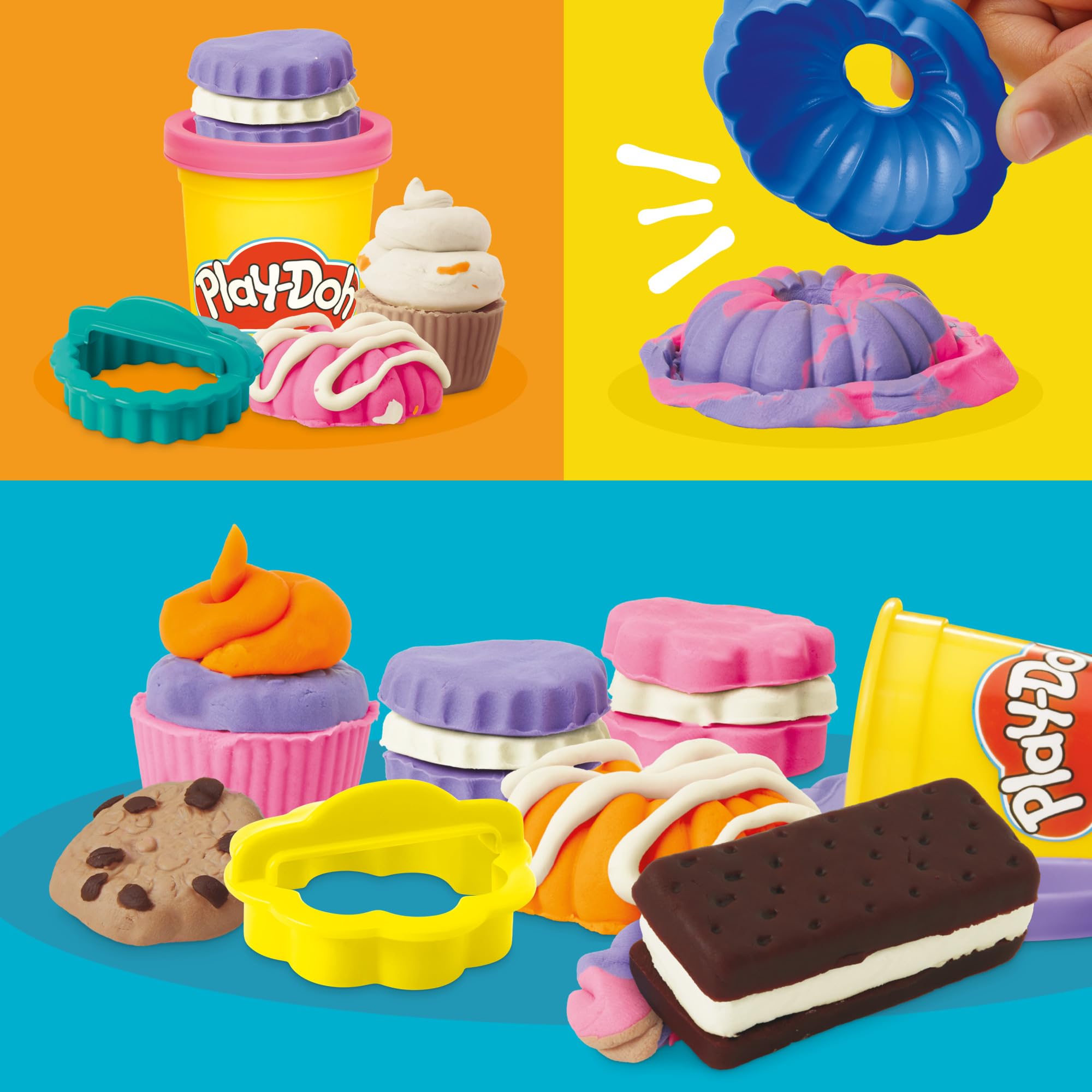 Play-Doh Little Bakery Playset - Pretend Kitchen Play for Kids 3 Years and Up 2