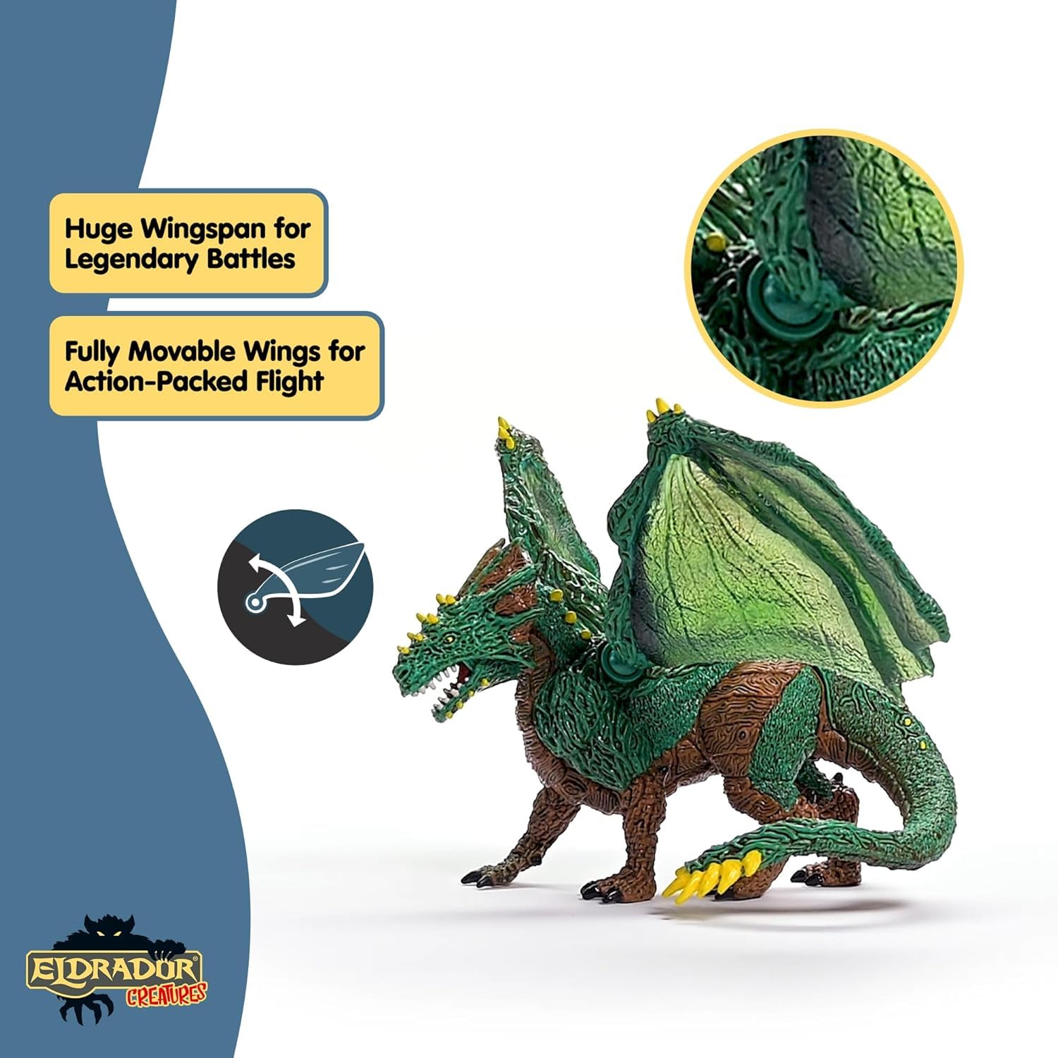 Schleich 70791 Eldrador Creatures Jungle Dragon Figurine - Hand-Painted Fantasy Action Figure for Kids 7+ 14
