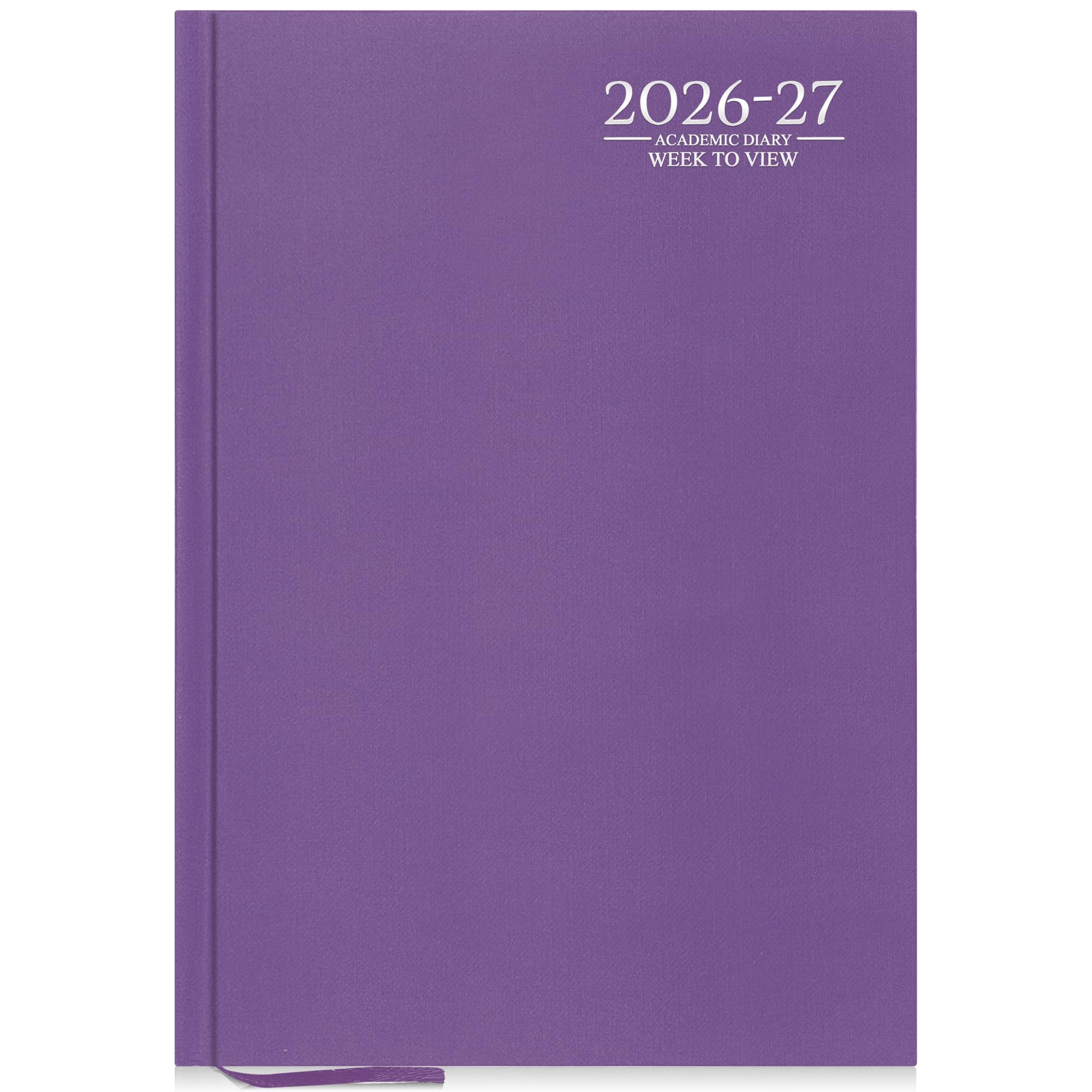 G4GADGET 2026-2027 Academic Diary - A4 Week To View Purple Hardback | August 2026 to July 2027