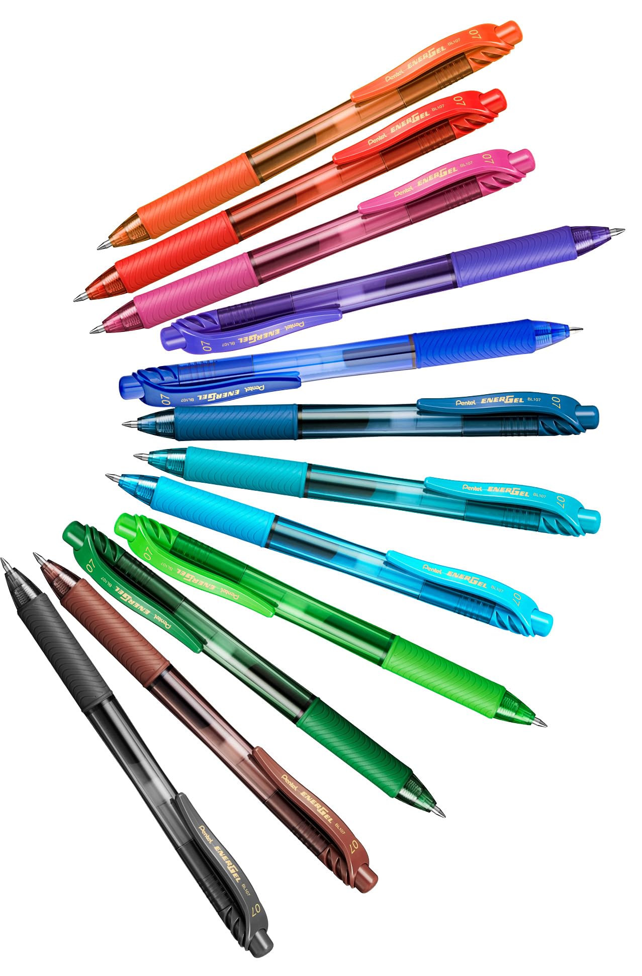 Pentel EnerGel X Rollerball Pen - Brown Ink | 0.7mm Tip | Retractable | Refillable 2