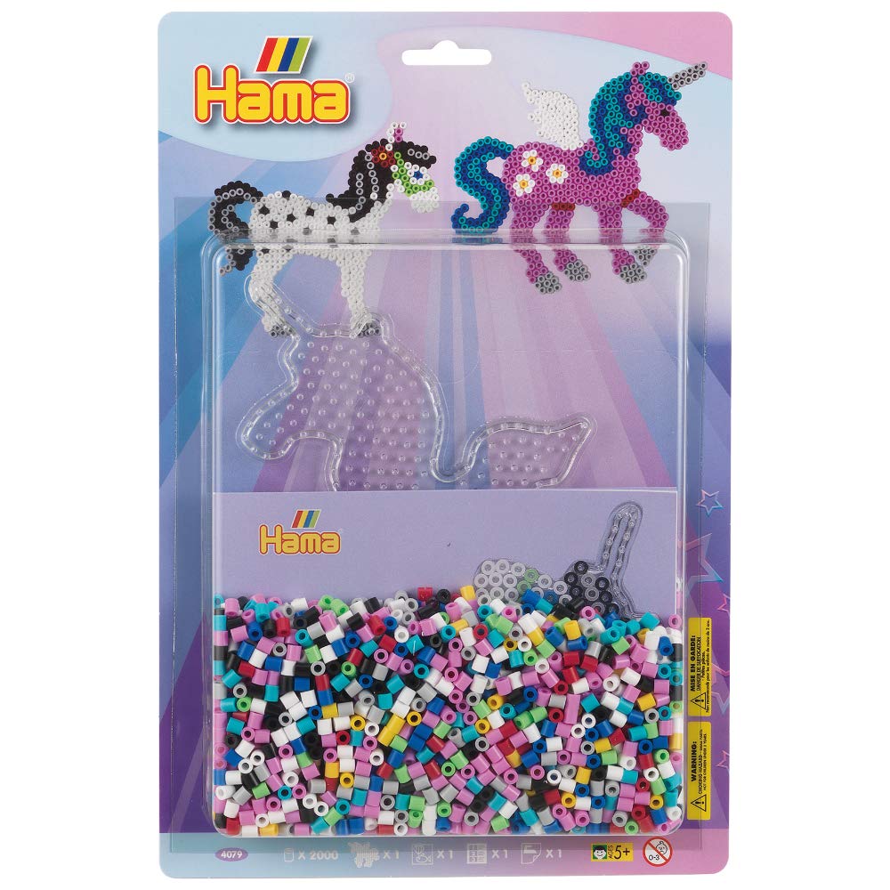 Hama Unicorn Activity Kit - Approx. 1,100 Beads | Multicolour Plastic 1