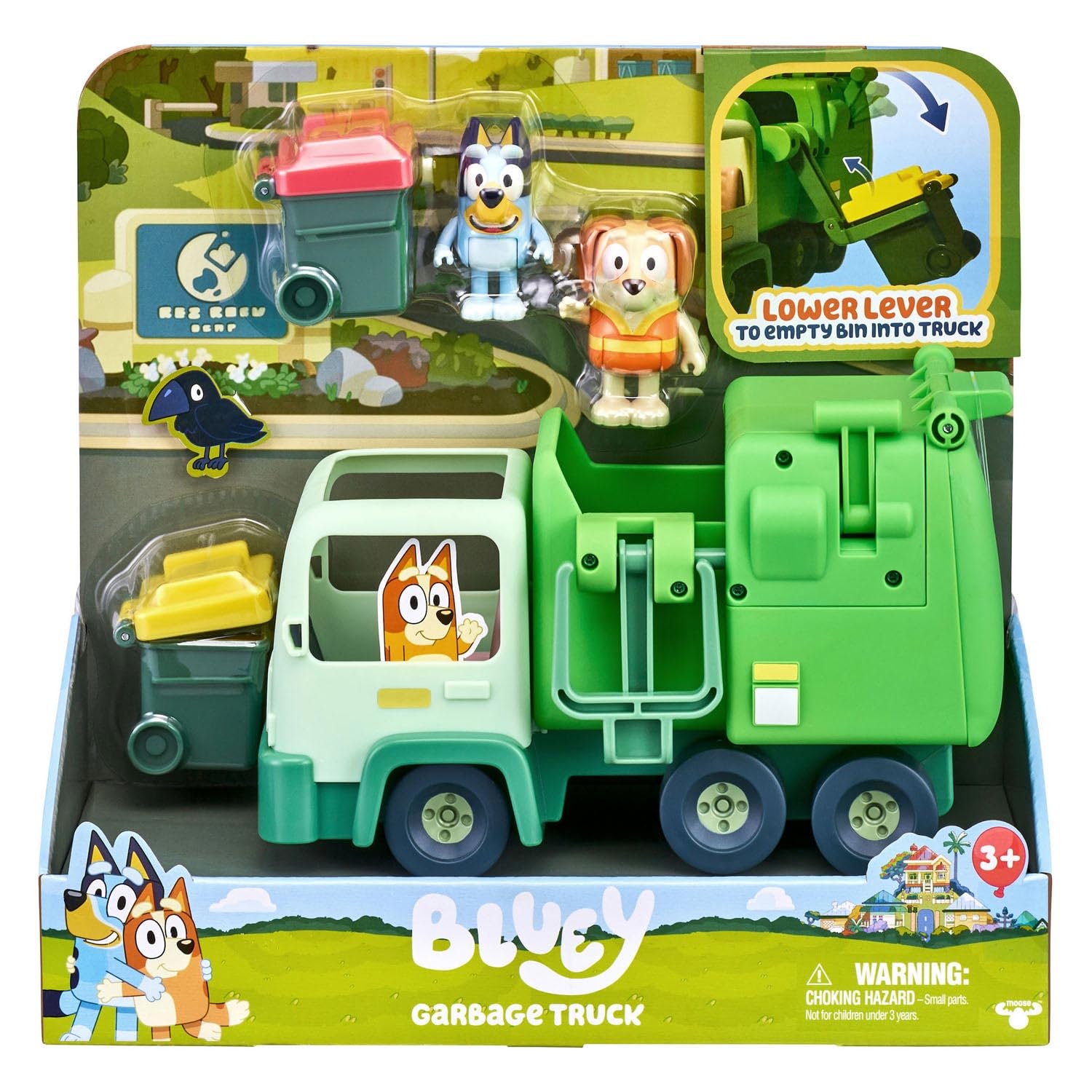 Bluey Garbage Truck Playset with Bluey and Bin Man Figures - Ages 3+ 2