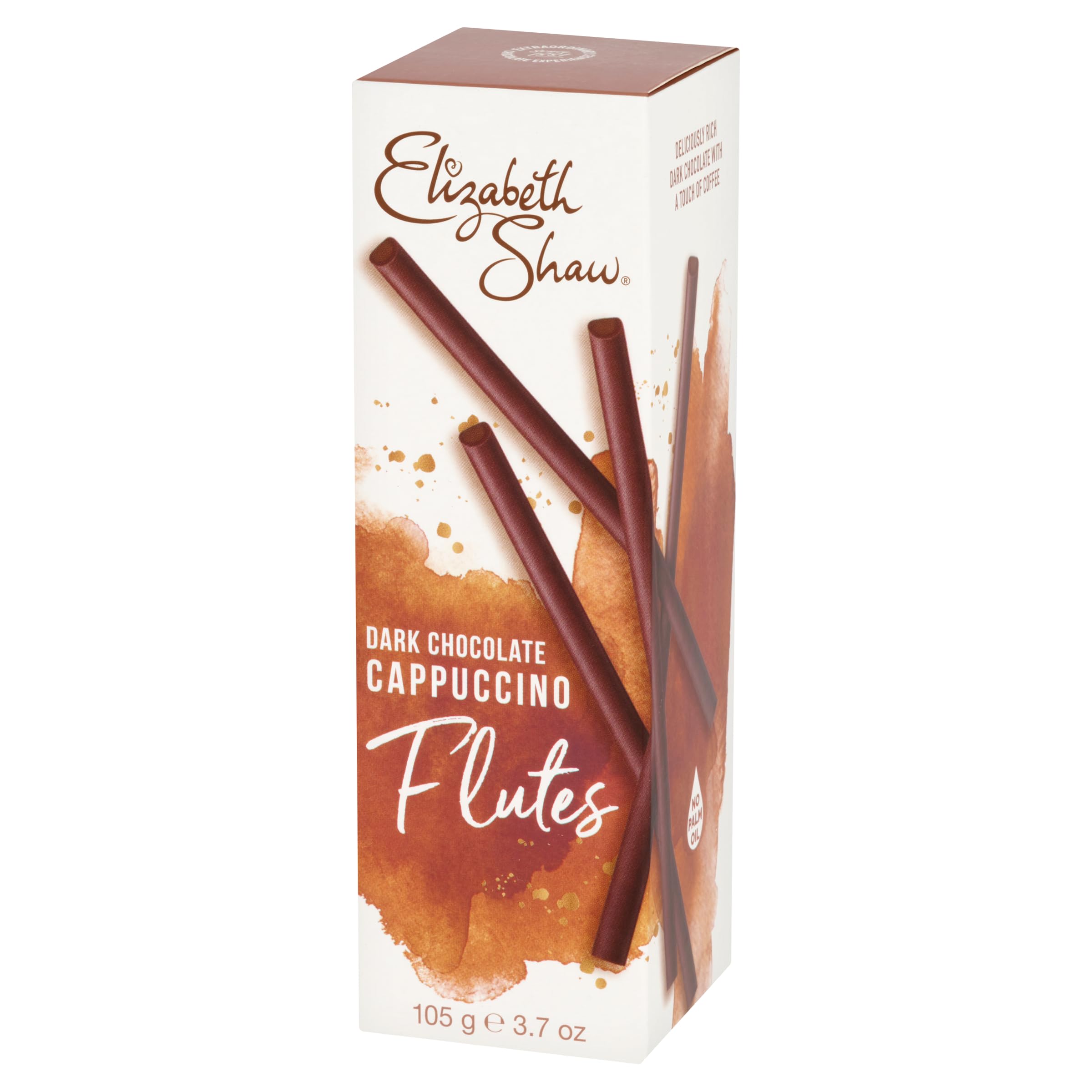 Elizabeth Shaw Dark Chocolate Cappuccino Flutes 105g – Rich Dark Chocolate with Coffee & Milk Chocolate Centre 3