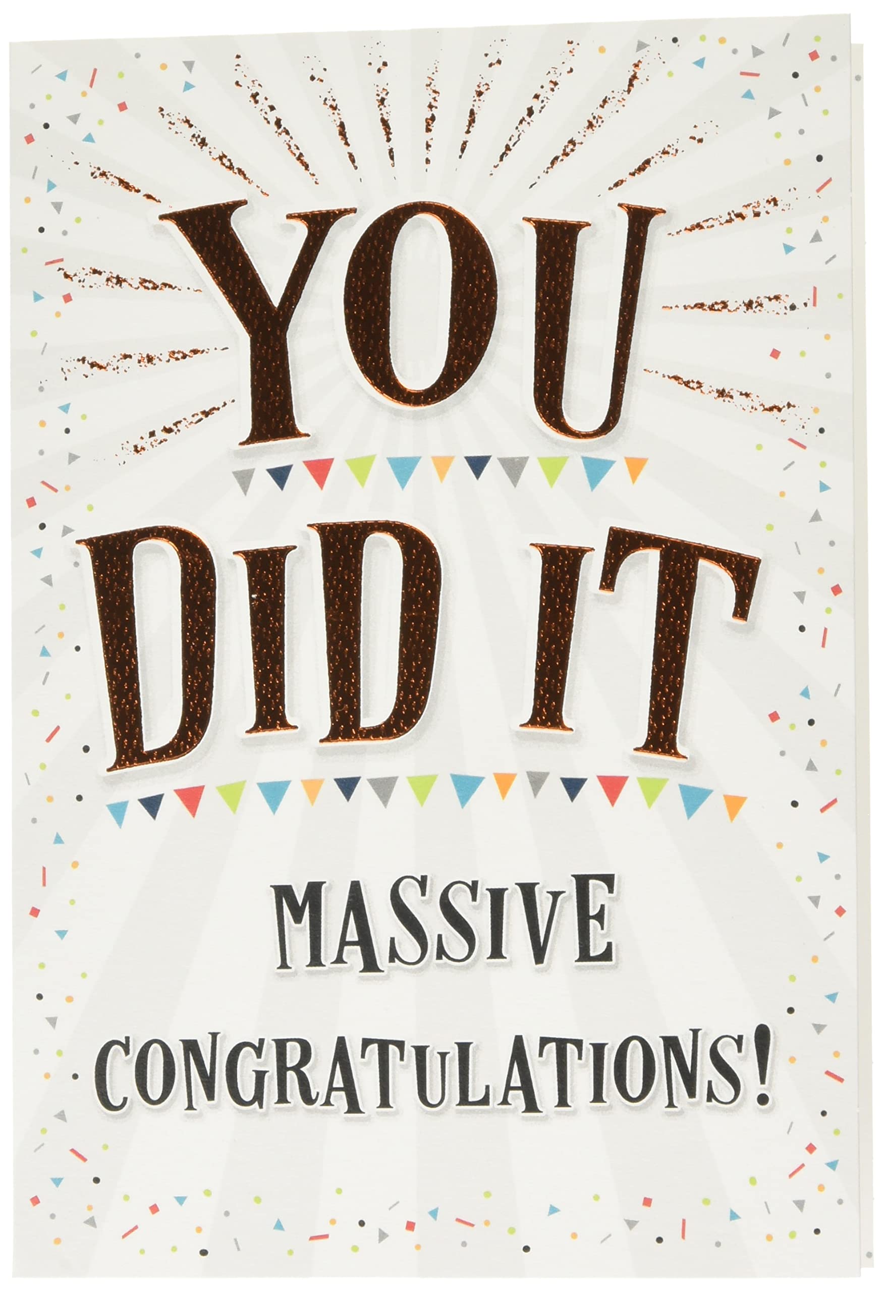 Piccadilly Greetings Modern You Did It Massive Congratulations Card | Green | 7 x 5 inches 1