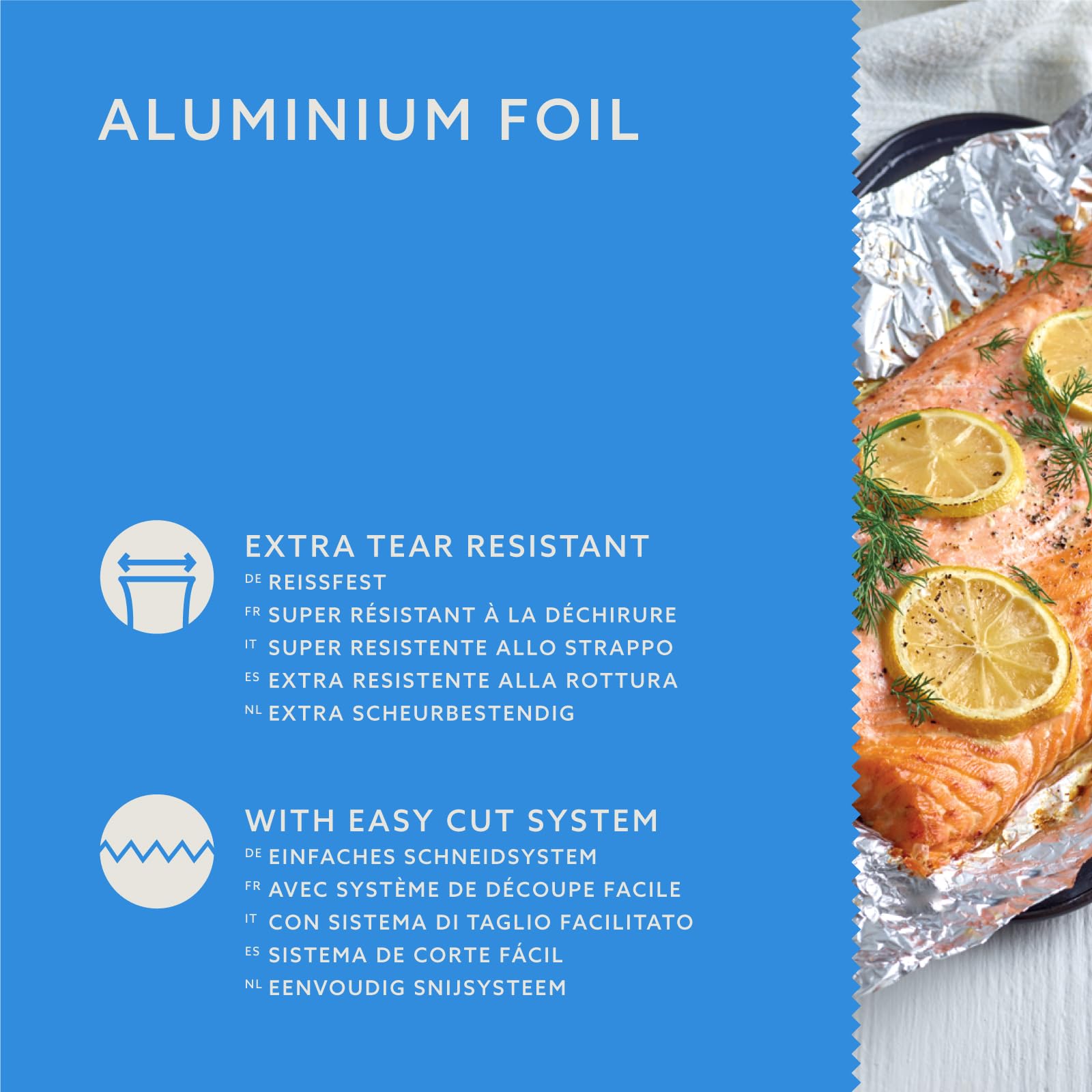 by Amazon Aluminium Foil Roll, 30m x 29cm, Recyclable, Easy-Cut System for Cooking, Baking, Freezing 7