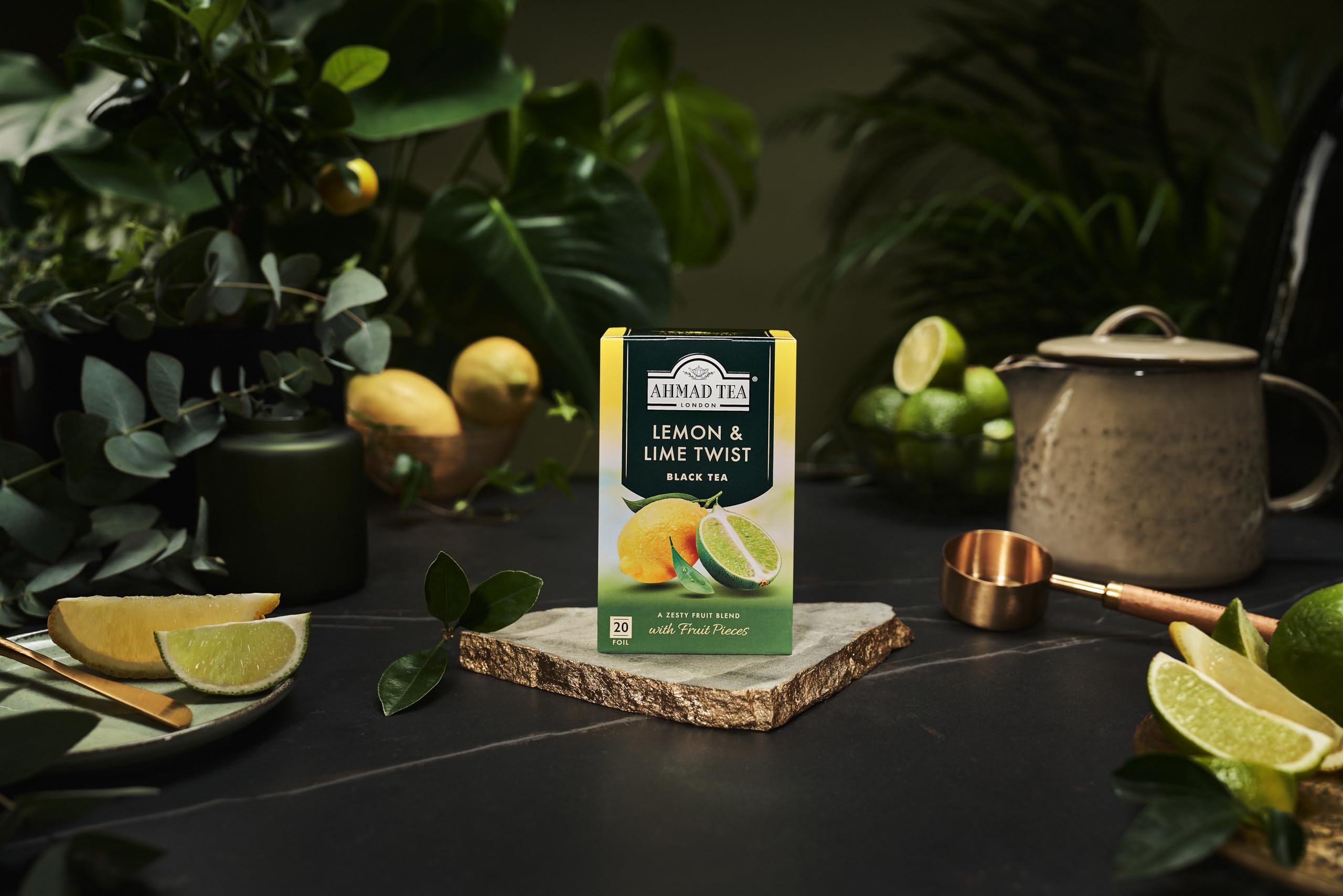 Ahmad Tea Lemon & Lime Fruit Black Tea - 20 Teabag Sachets | Crisp & Energising Blend 3