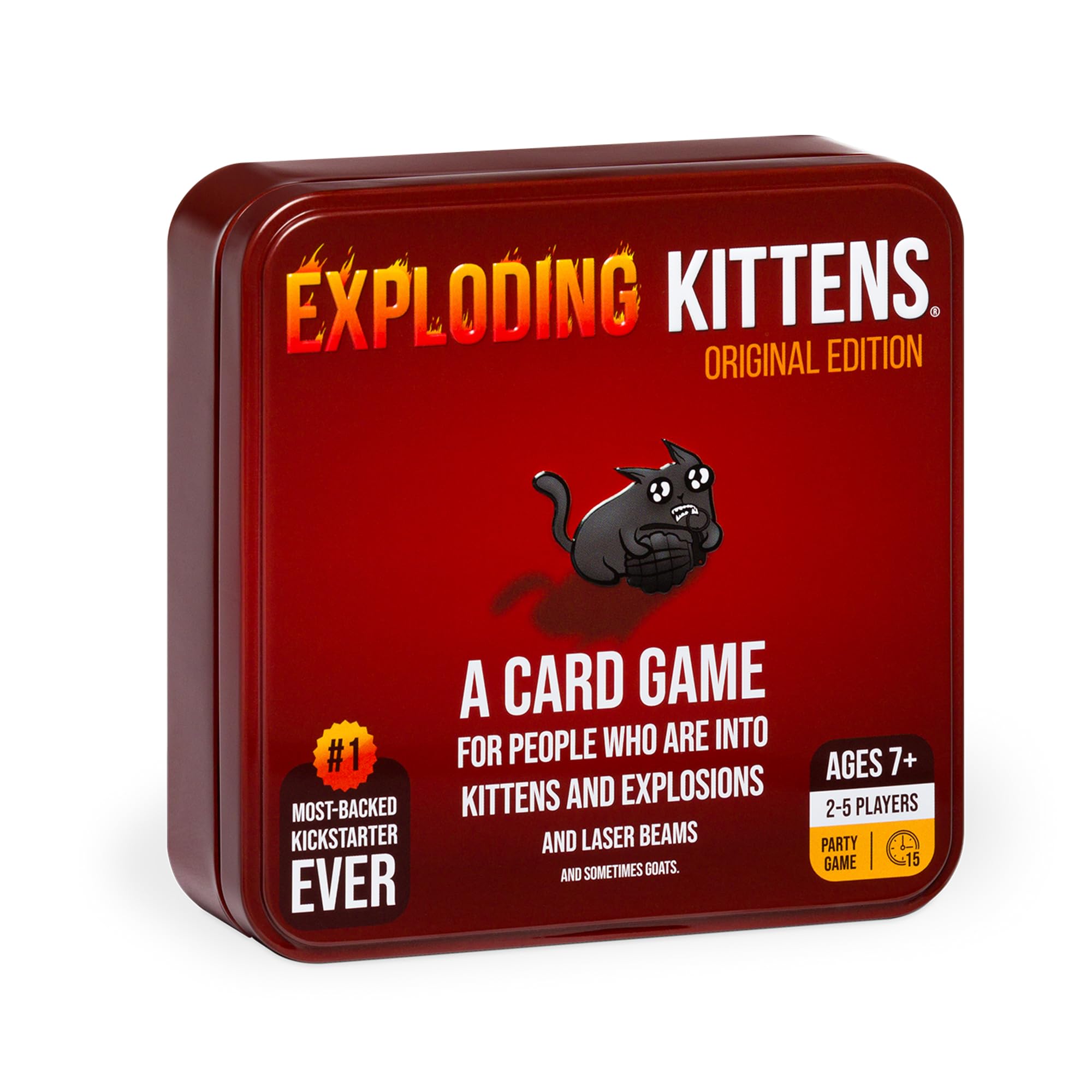 Exploding Kittens Original Edition Card Game - 2-5 Players | Ages 7+ | Collectible Tin 1