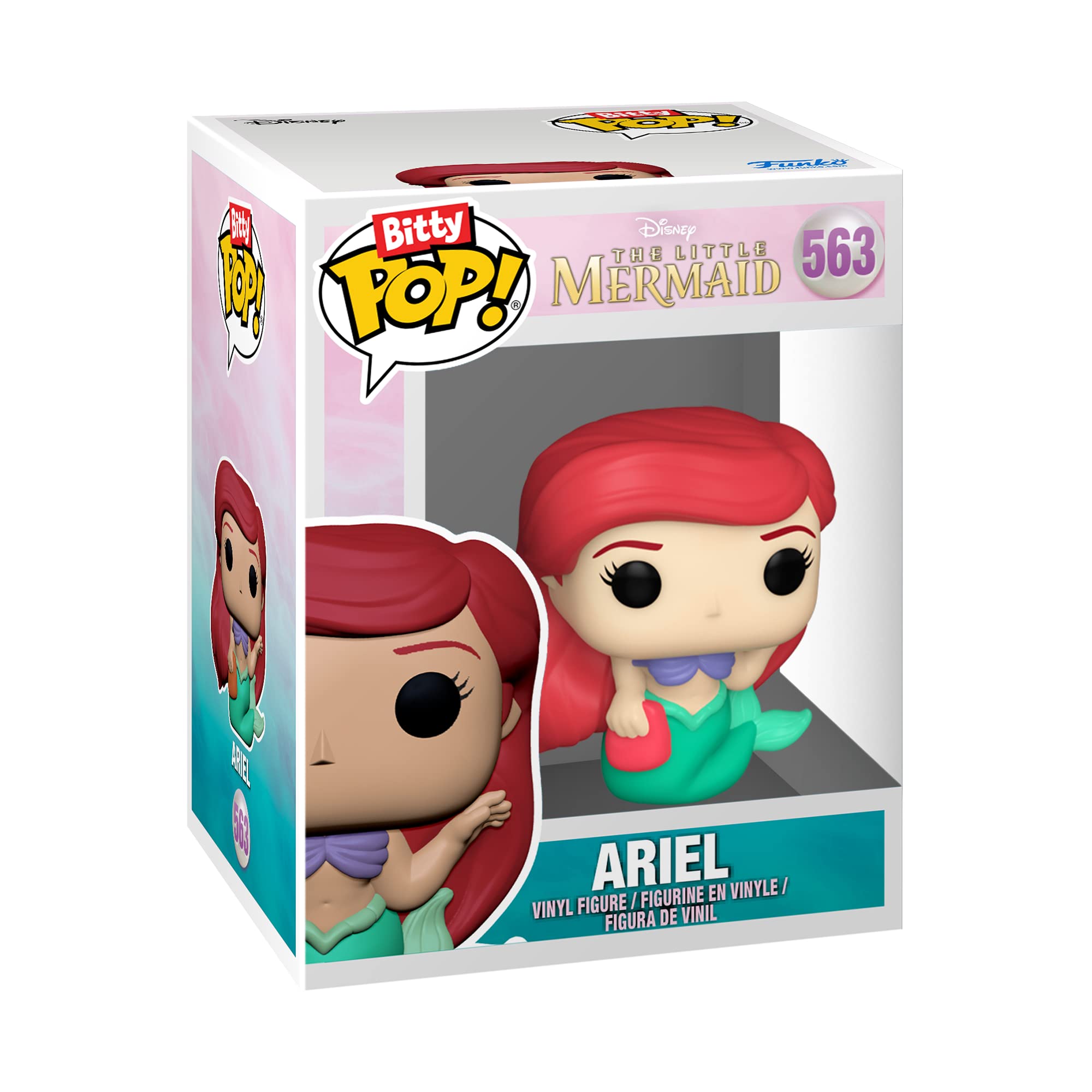 Funko Bitty POP! Disney Princess - Ariel, Mulan, Tiana and A Surprise Mystery Mini Figure - 0.9 Inch (2.2 Cm) Collectable - Stackable Display Shelf Included - Gift Idea - Party Bags Stocking 6