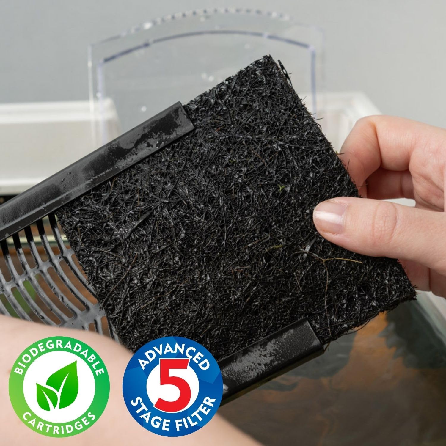 Interpet Internal Aquarium Filter - Bio CF1 | 5-Stage Filtration | Includes Coir Tech Bio Cartridges 2