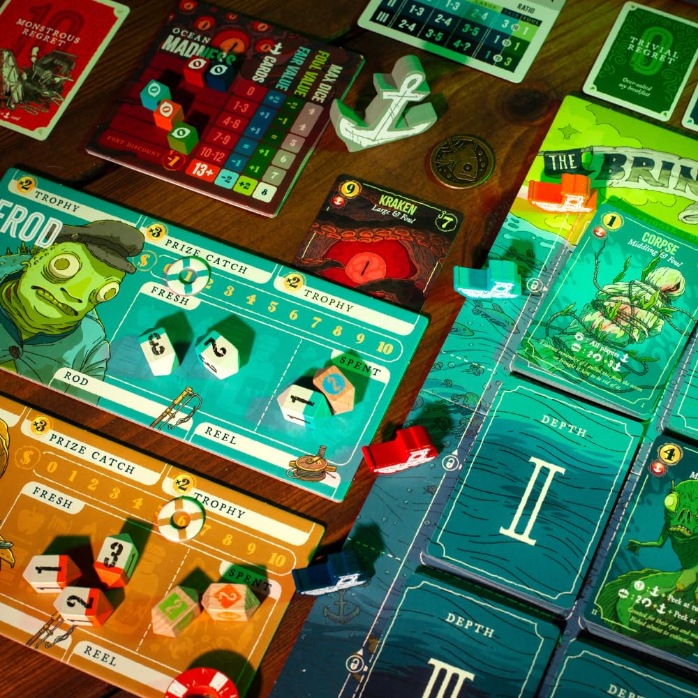 Deep Regrets: An Unfortunate Fishing Game [Strategy Board Game]
