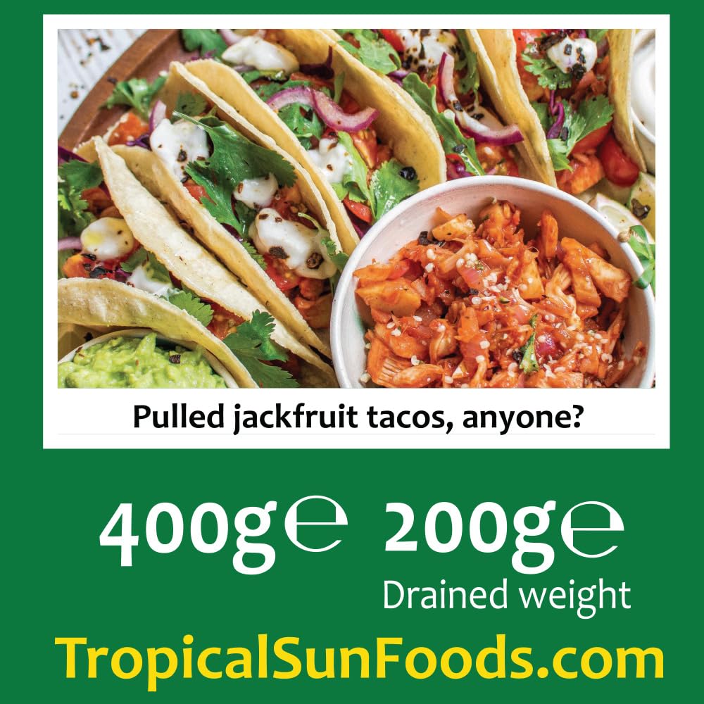 Tropical Sun Young Green Jackfruit in Water - Plant-Based Meat Alternative | 400g Can 4