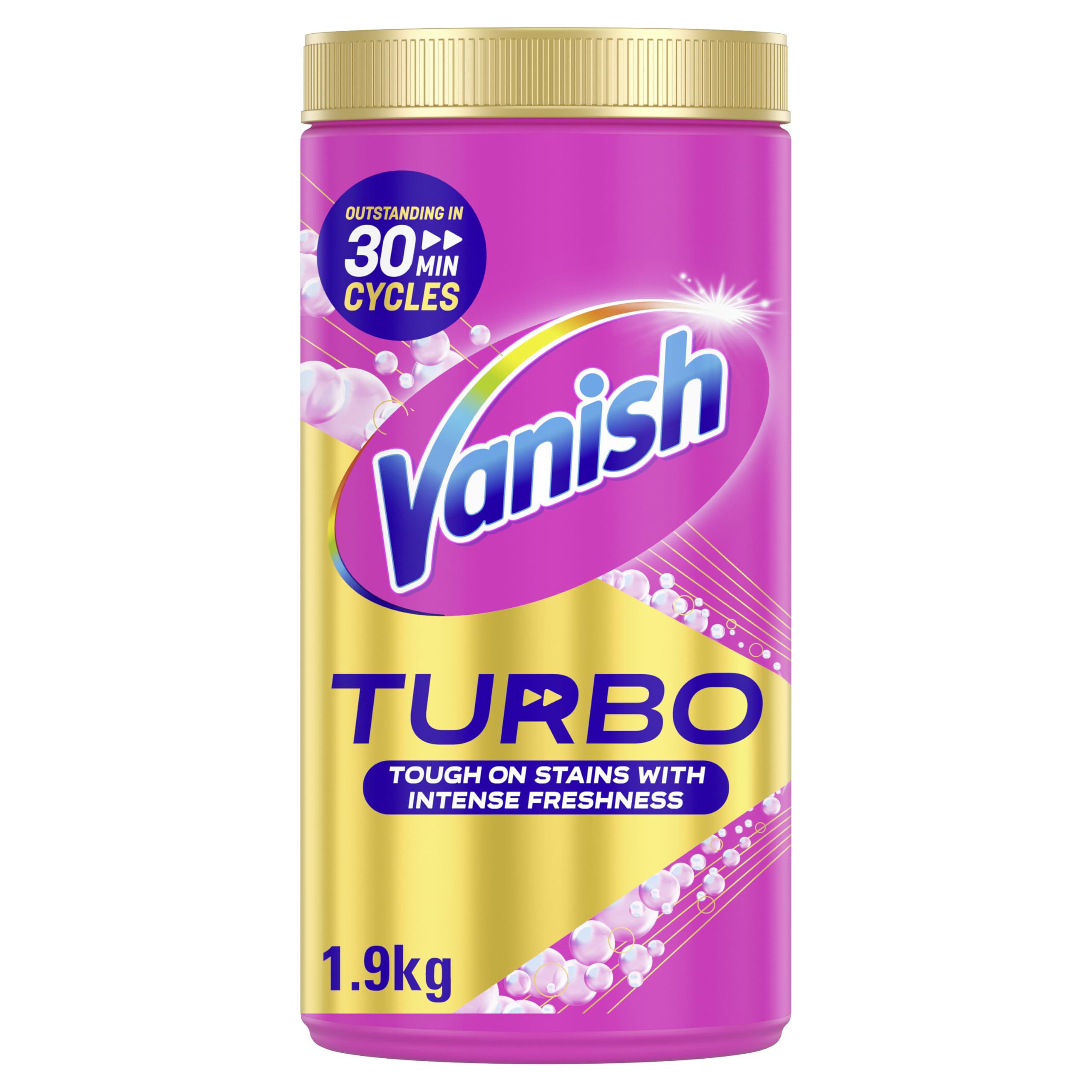 Vanish Turbo Stain Remover Powder - Boosted Oxi Action for Quick Wash | 1.9kg