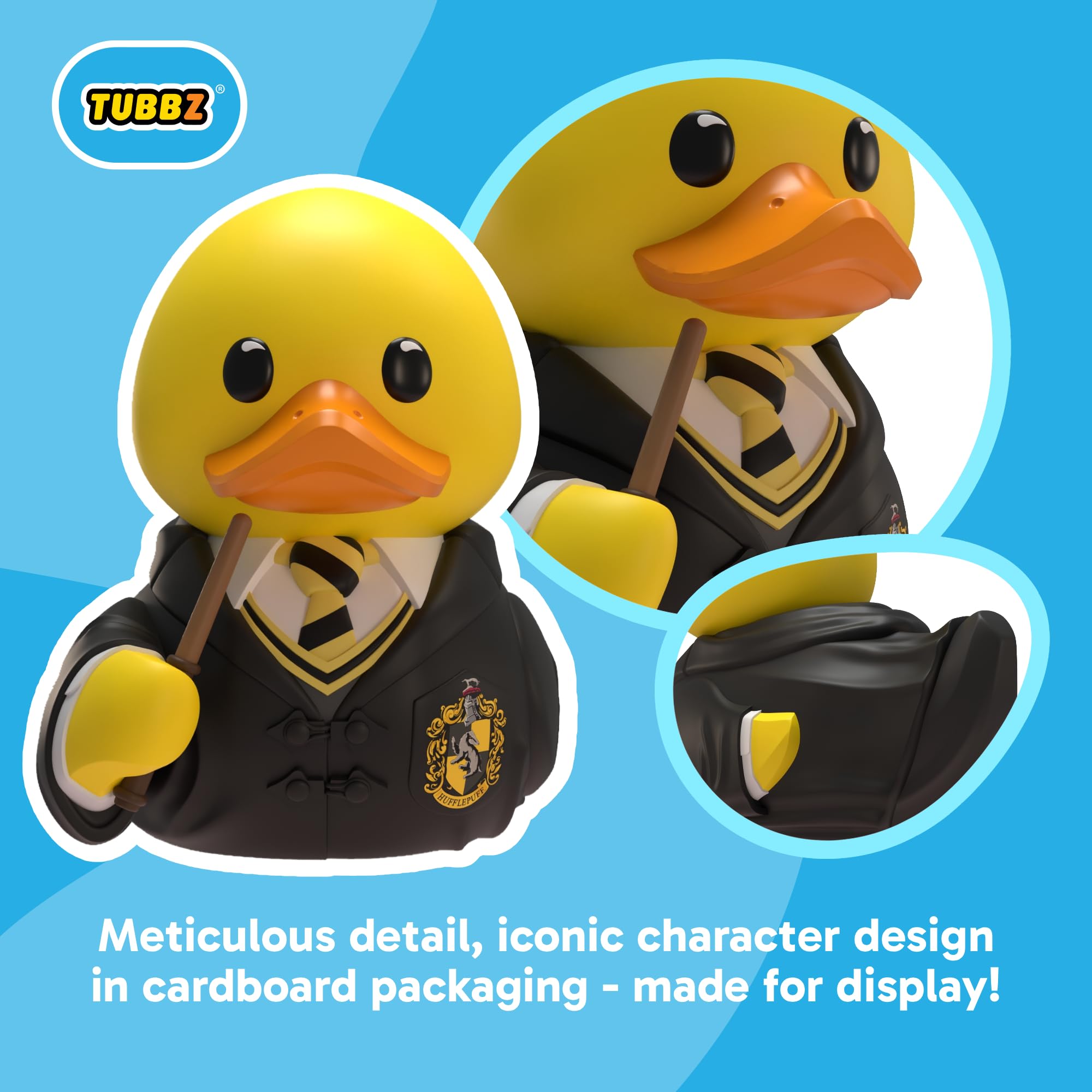 TUBBZ Harry Potter Hufflepuff Rubber Duck Collectible Figure - 9cm PVC