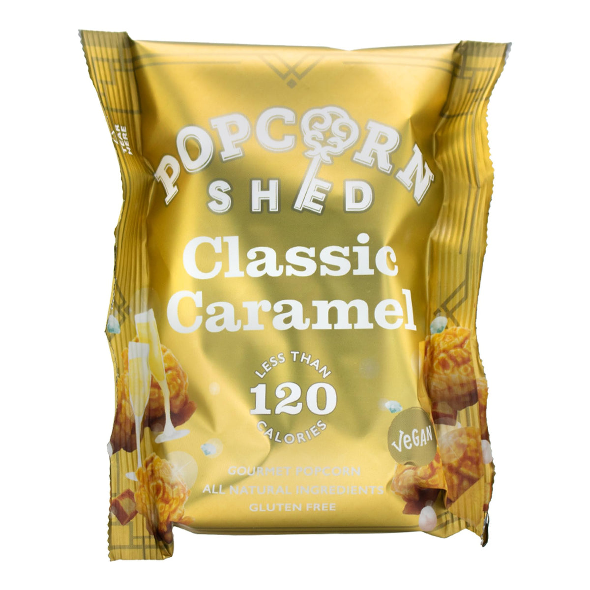 Popcorn Shed Classic Caramel Gourmet Popcorn - 24g, Vegan & Gluten Free